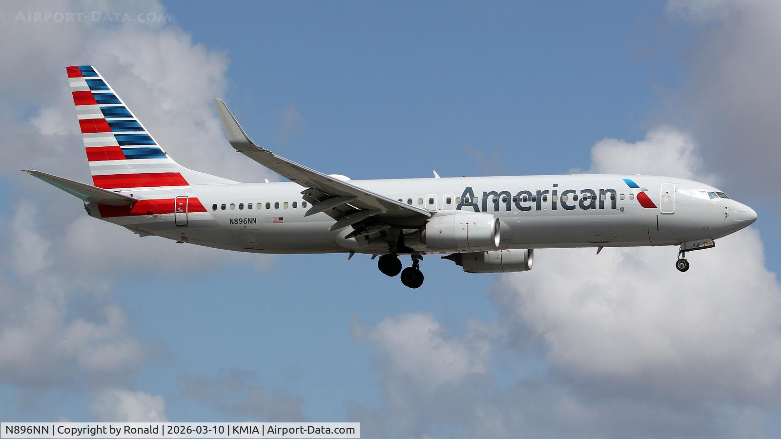 Aircraft N896NN, 2012 Boeing 737-823, c/n 4093, at mia, at KMIA, photo by Ronald
