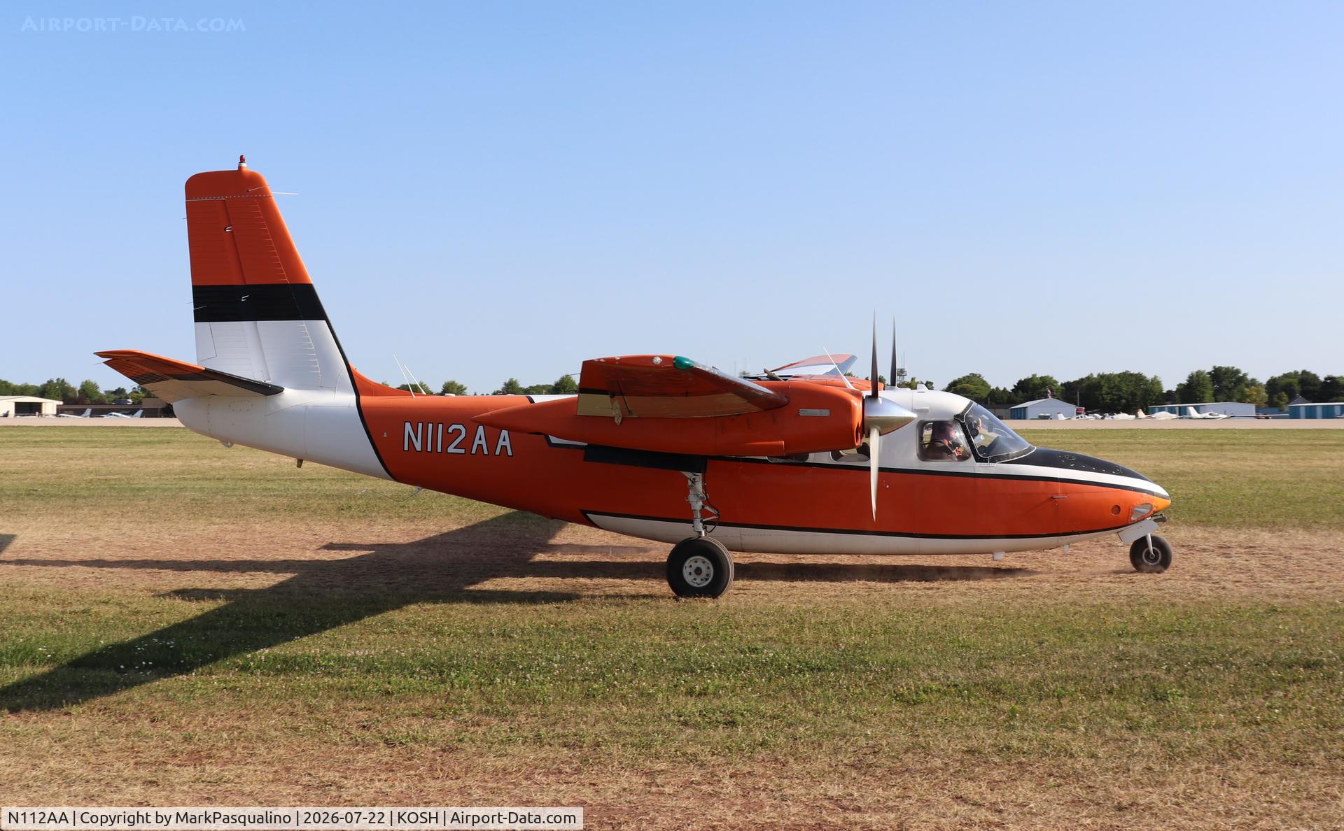 Aircraft N112AA, 1964 Aero Commander 500B Commander, c/n 1436-153, Aero Commander 500B, at KOSH, photo by MarkPasqualino
