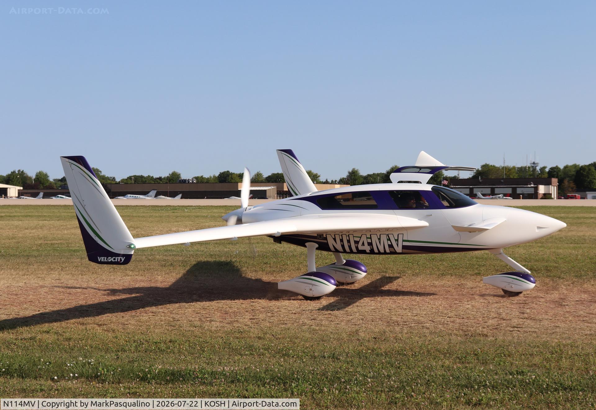 Aircraft N114MV, Velocity Velocity XL, c/n 1 (N114MV), Velocity XL, at KOSH, photo by MarkPasqualino