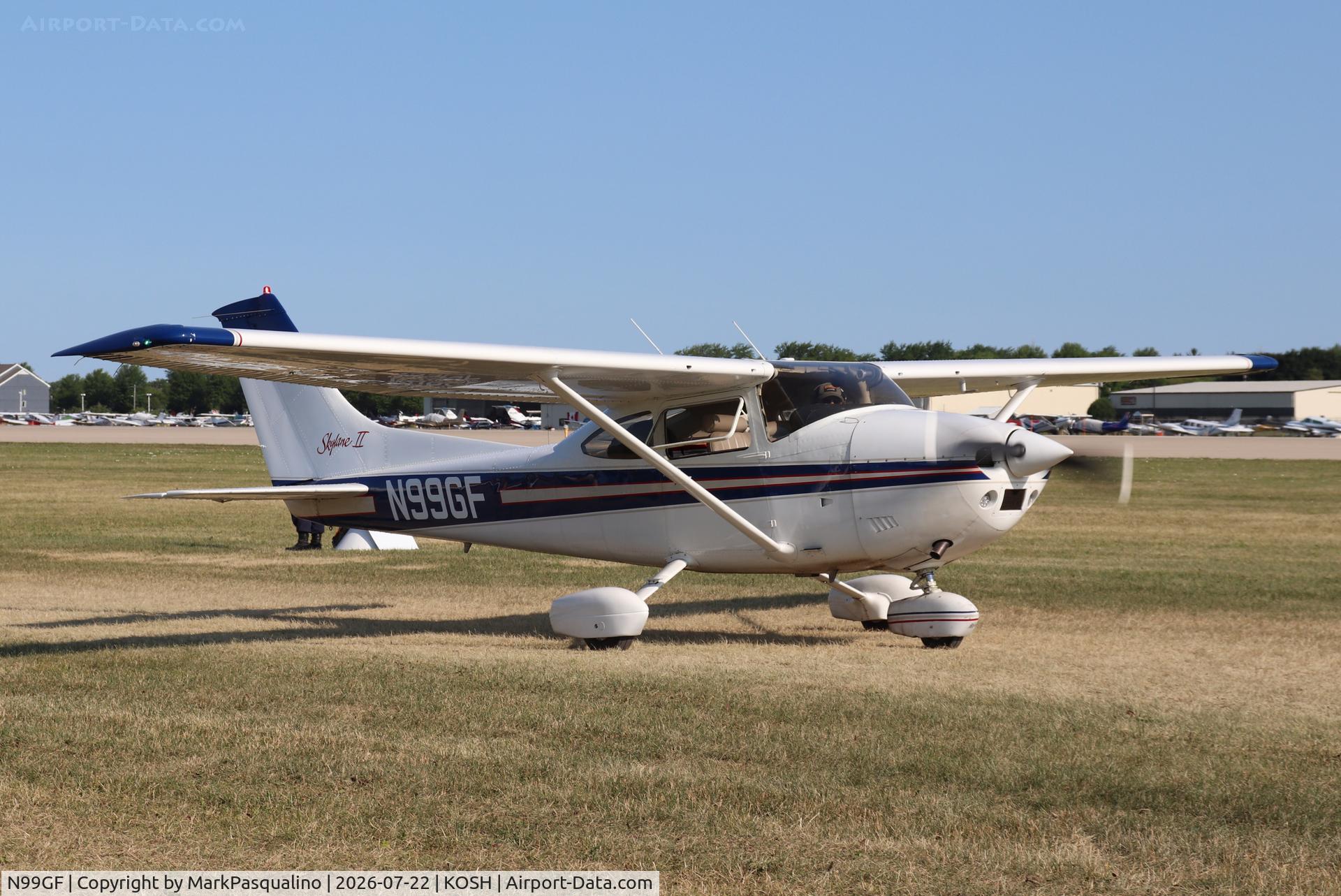 Aircraft N99GF, 1979 Cessna 182Q Skylane, c/n 18267418, Cessna 182Q, at KOSH, photo by MarkPasqualino