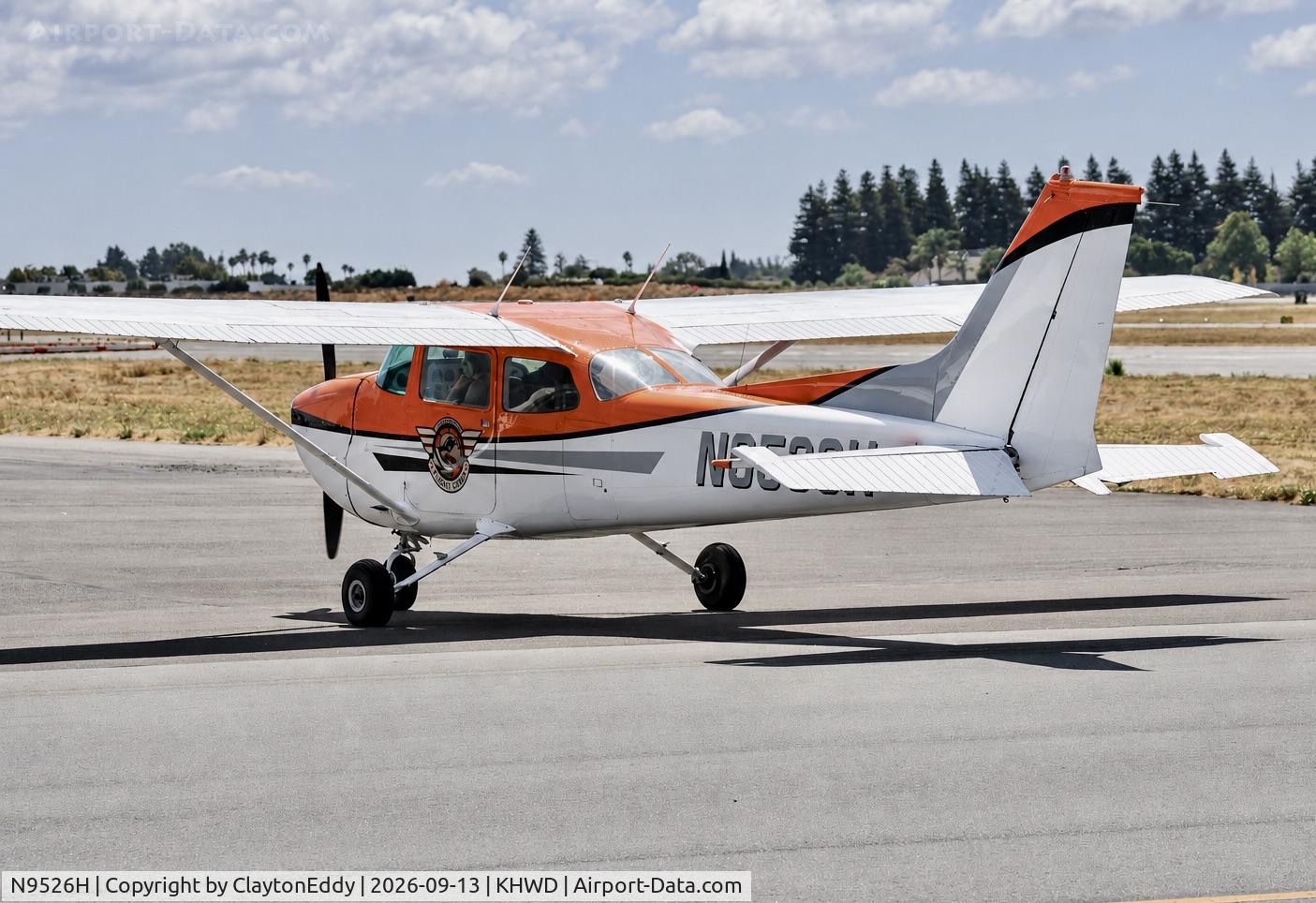 Aircraft N9526H, 1975 Cessna 172M, c/n 17266201, Plane rides Hayward airport Open House in California 2026, at KHWD, photo by ClaytonEddy