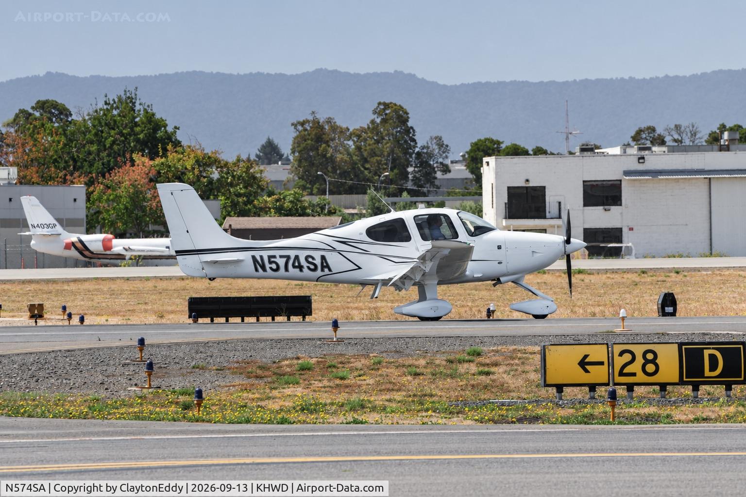 Aircraft N574SA, 2024 Cirrrus Desing Corp SR20 G7, c/n 9924, Hayward airport Open House in California 2026., at KHWD, photo by ClaytonEddy