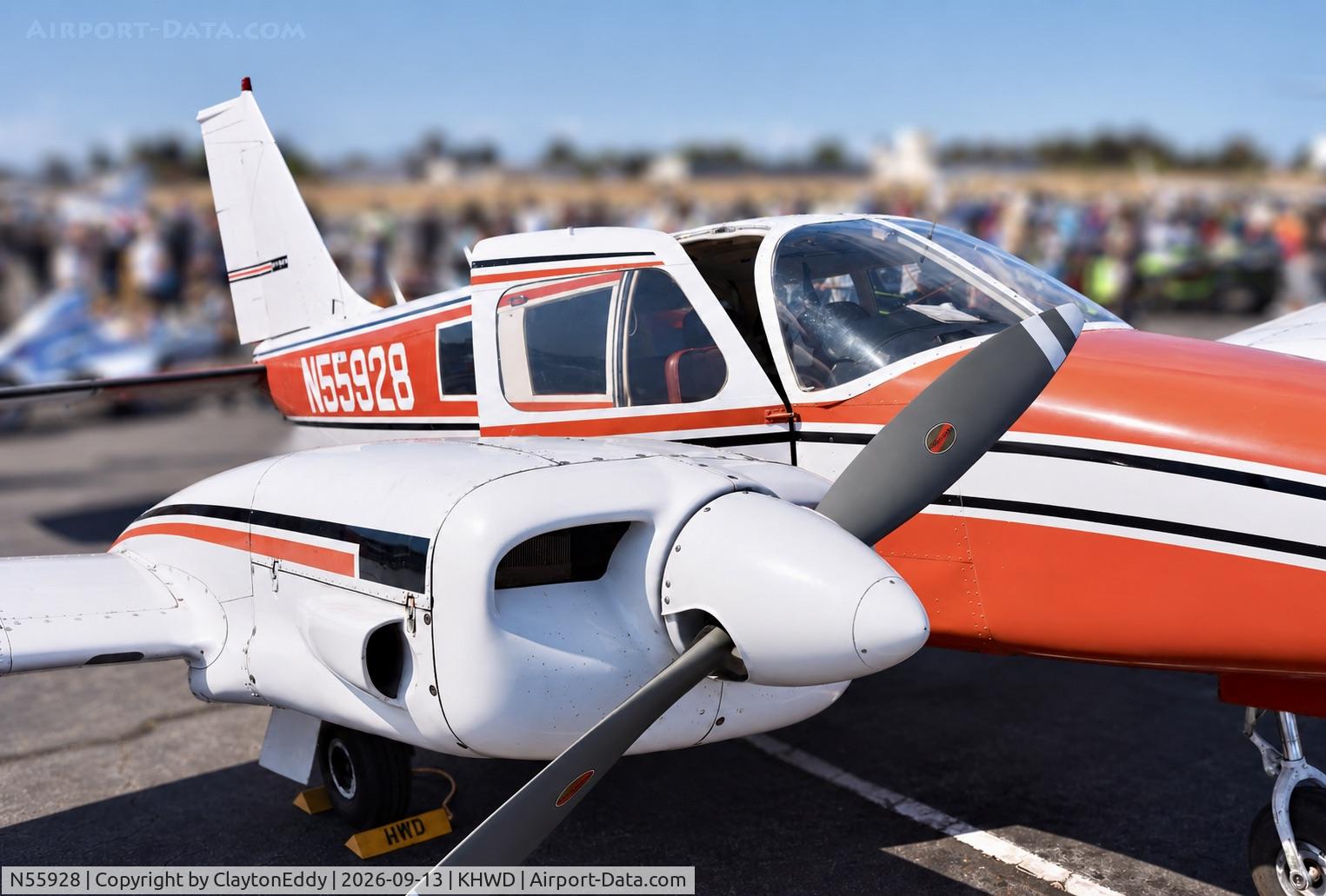 Aircraft N55928, 1973 Piper PA-34-200, c/n 34-7350261, Hayward airport Open House in California 2026., at KHWD, photo by ClaytonEddy