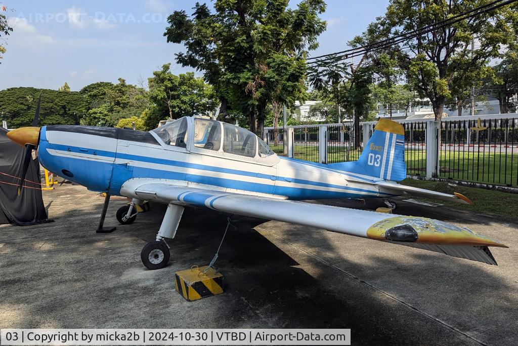 Aircraft 03, RTAF 4 Chanthra, c/n 004, Preserved, at VTBD, photo by micka2b