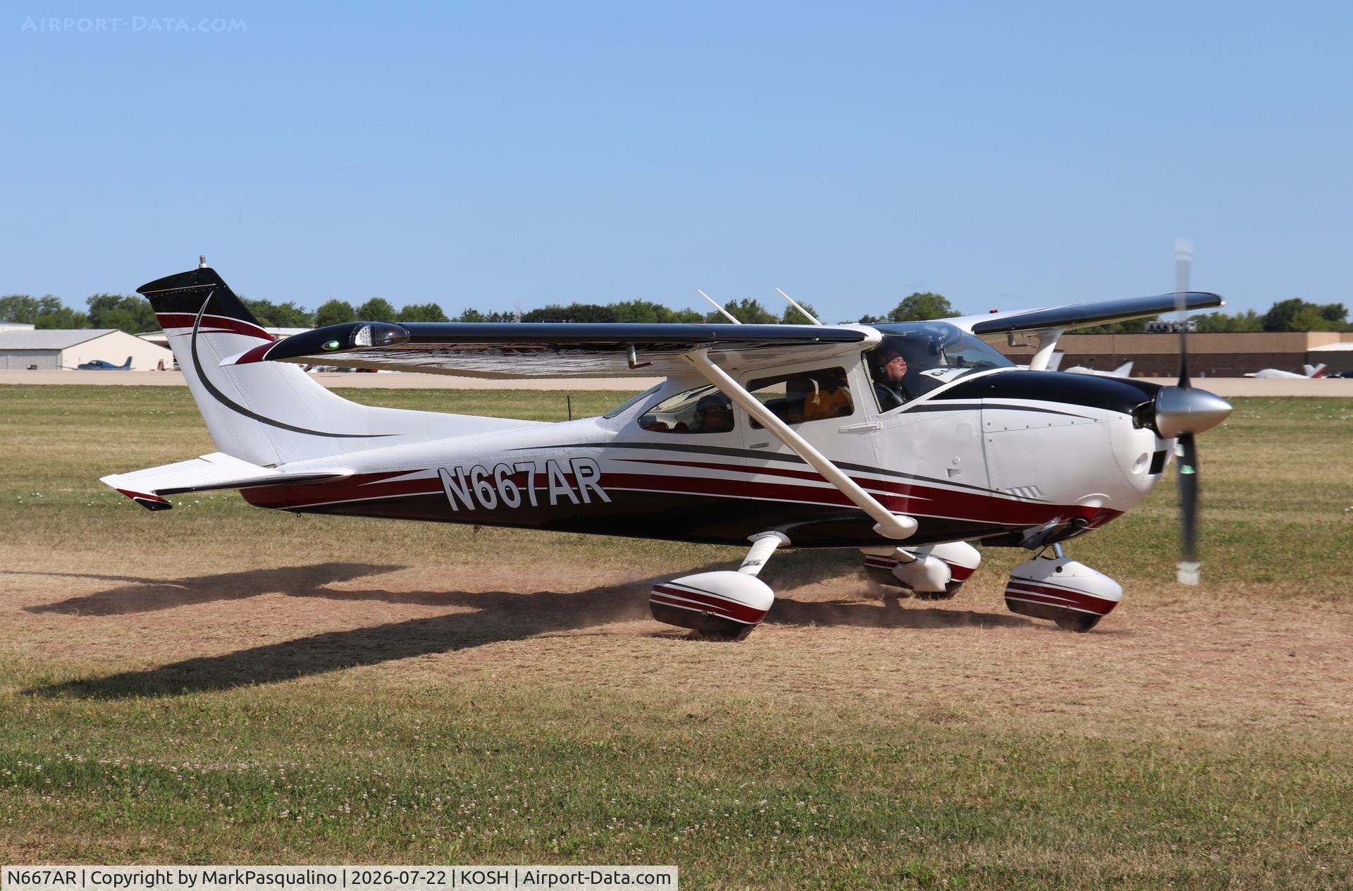 Aircraft N667AR, 1977 Cessna 182Q Skylane, c/n 18265379, Cessna 182Q, at KOSH, photo by MarkPasqualino