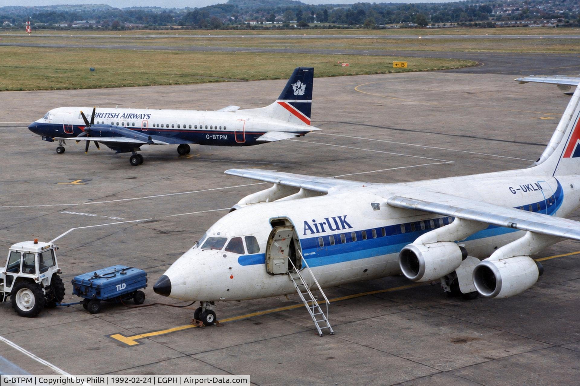 Aircraft G-BTPM, 1991 British Aerospace ATP, c/n 2043, G-BTPM 1991 BAe ATP BA EDI, at EGPH, photo by PhilR