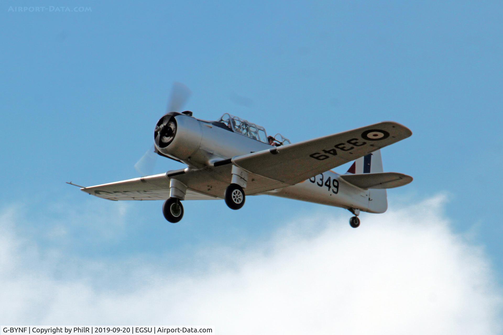 Aircraft G-BYNF, 1939 North American NA-64 Yale, c/n 64-2171, G-BYNF '3349' 1939 North American NA-64 Yale IWM Duxford, at EGSU, photo by PhilR