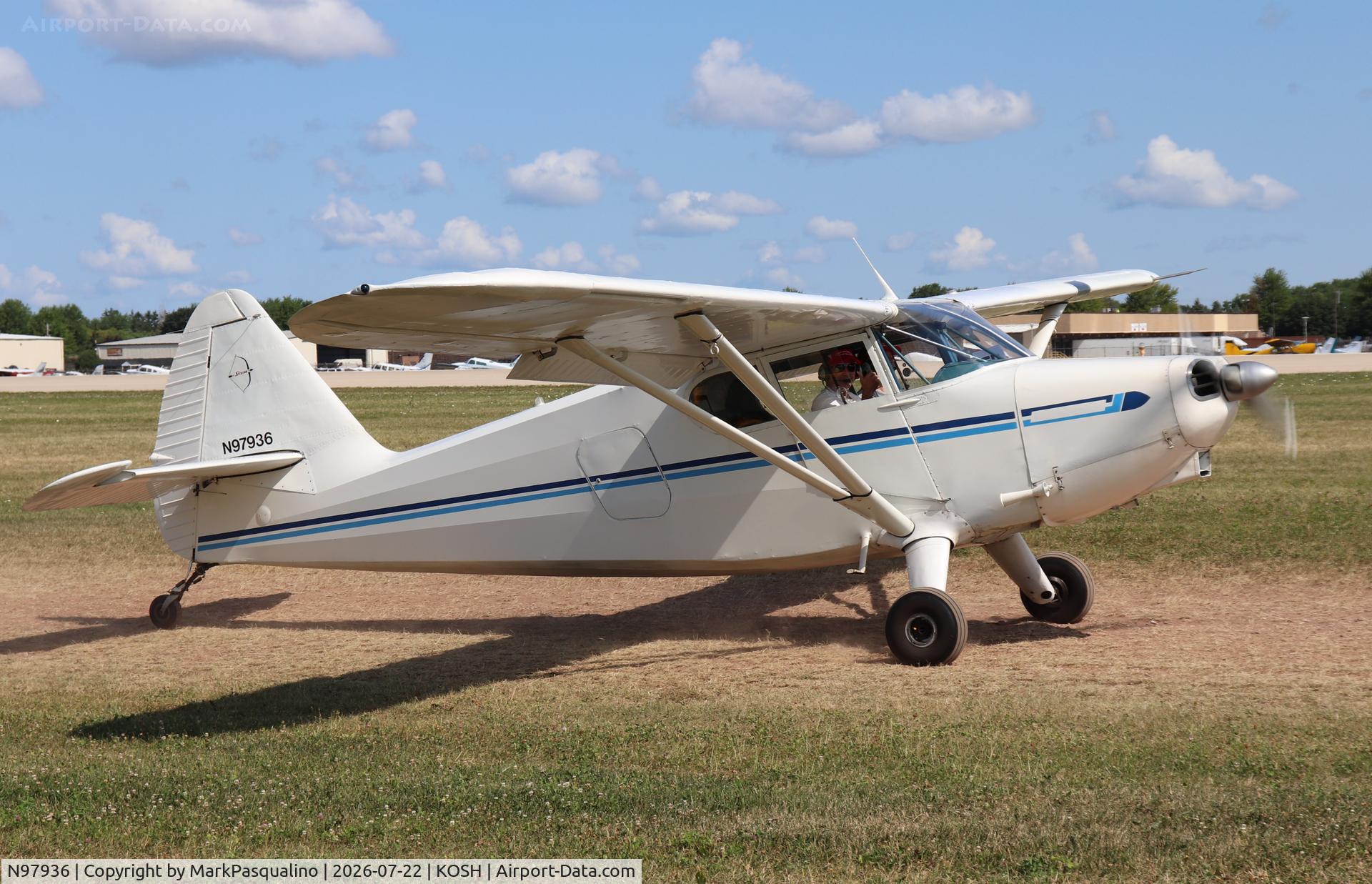 Aircraft N97936, 1946 Stinson 108 Voyager, c/n 108-936, Stinson 108, at KOSH, photo by MarkPasqualino