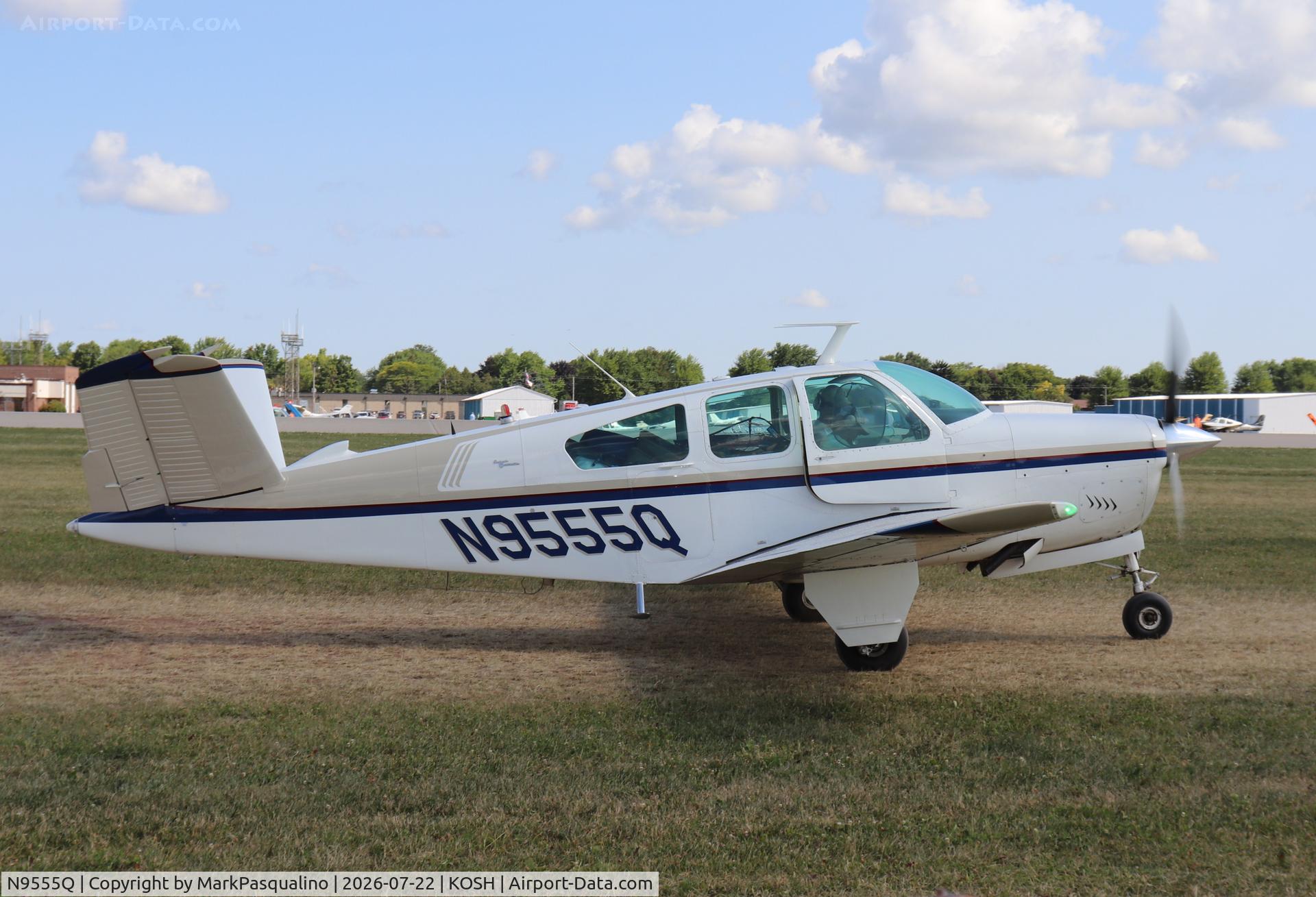 Aircraft N9555Q, 1966 Beech V35 Bonanza, c/n D-8193, Beech V35, at KOSH, photo by MarkPasqualino