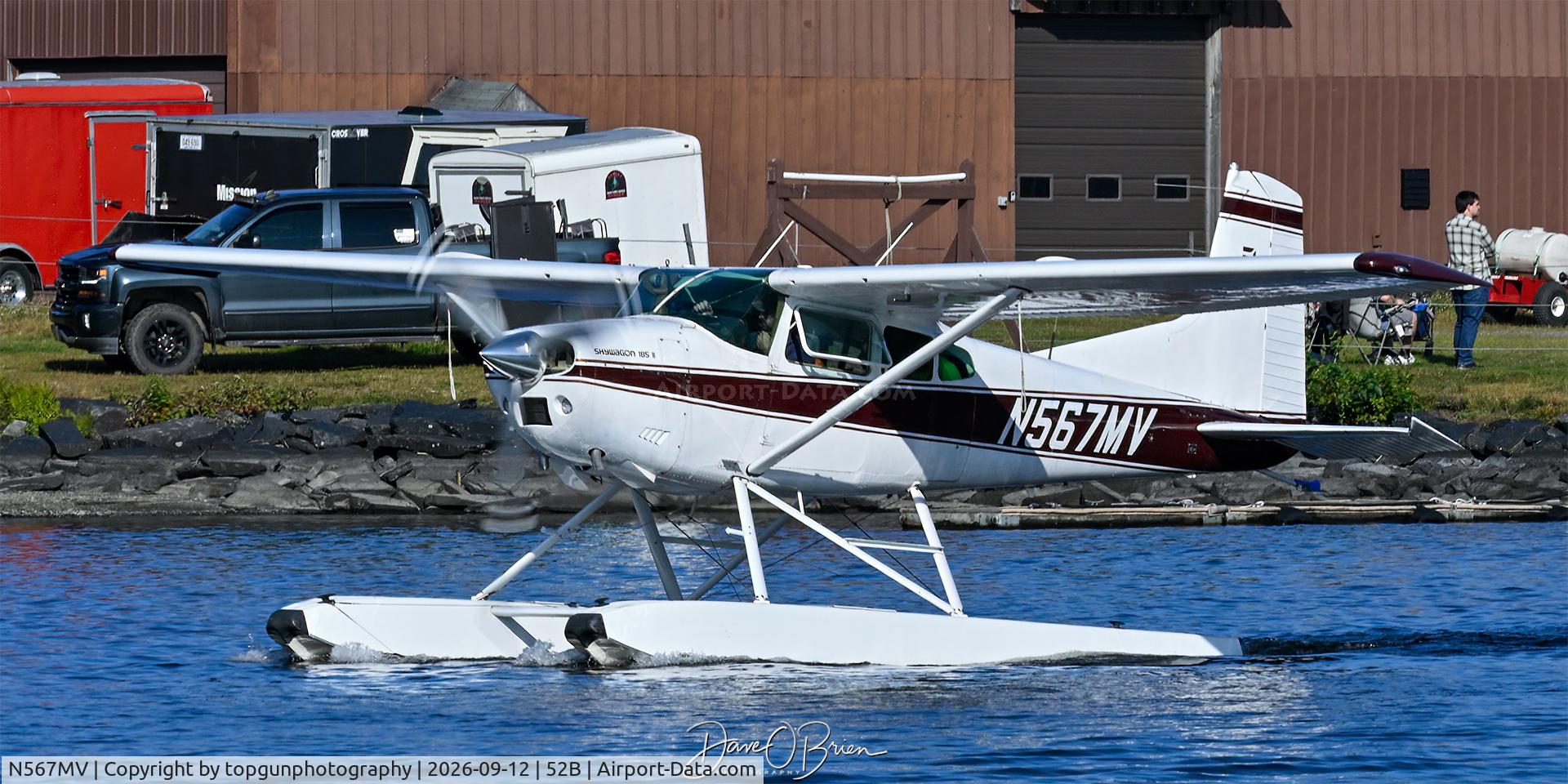 Aircraft N567MV, Cessna A185F Skywagon 185, c/n 18504234, Attached some pontoons to attend the Greenville Fly in 2026, at 52B, photo by topgunphotography