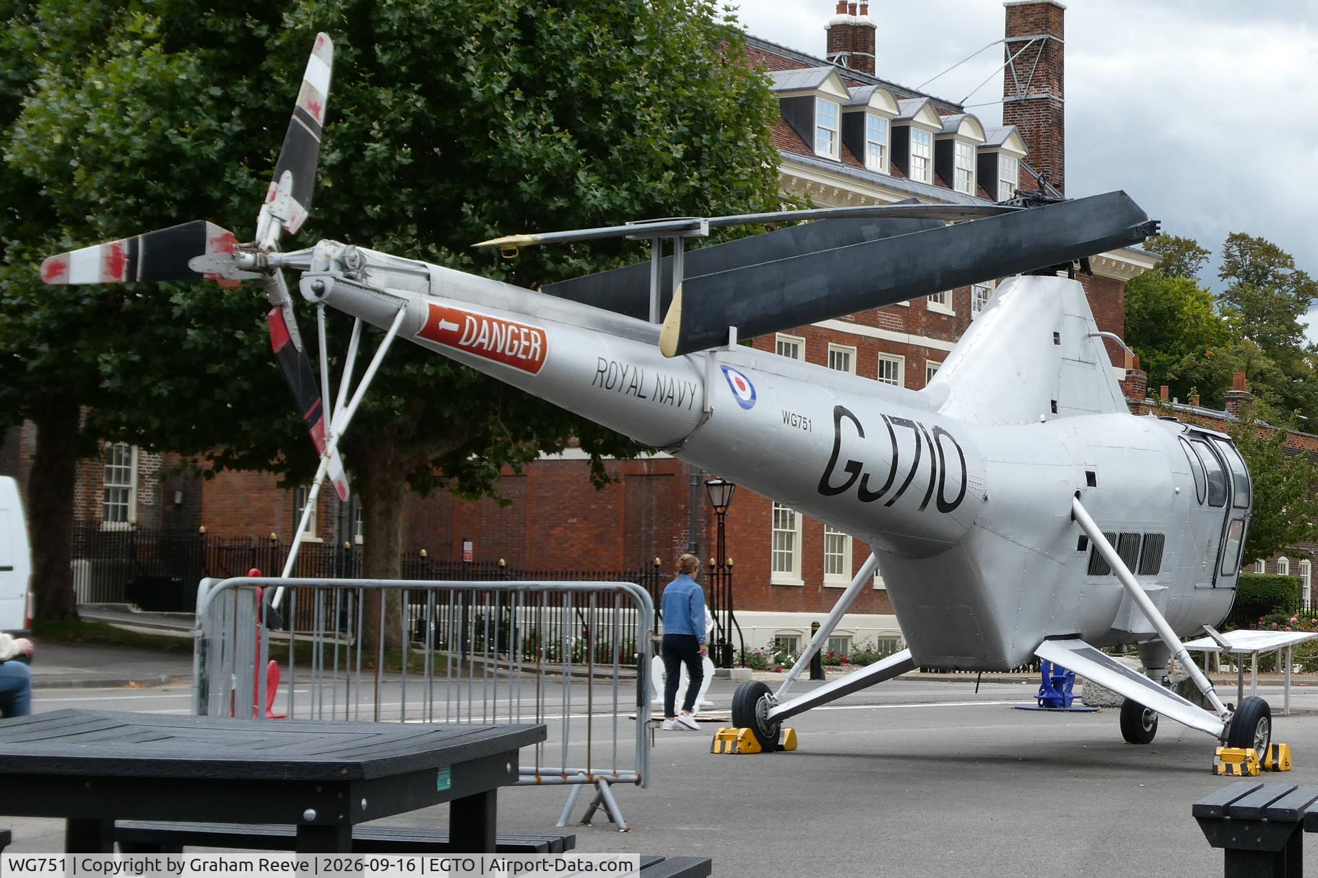 Aircraft WG751, 1952 Westland Dragonfly HR.5, c/n WA/H/61, On display at "The Historic Dockyard Chatham"., at EGTO, photo by Graham Reeve