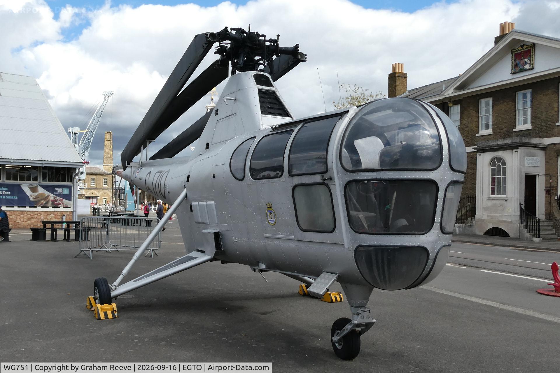 Aircraft WG751, 1952 Westland Dragonfly HR.5, c/n WA/H/61, On display at "The Historic Dockyard Chatham"., at EGTO, photo by Graham Reeve