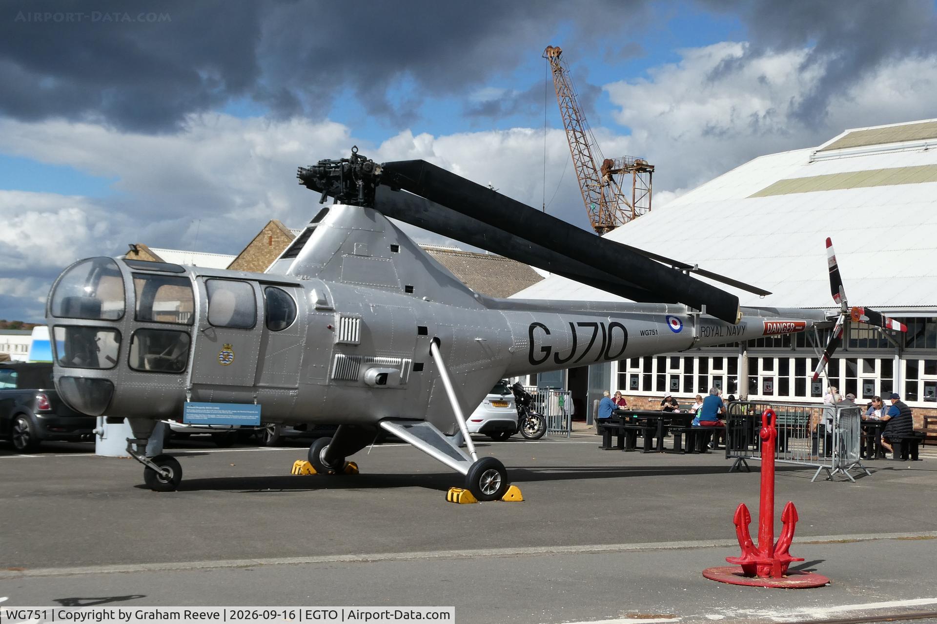 Aircraft WG751, 1952 Westland Dragonfly HR.5, c/n WA/H/61, On display at "The Historic Dockyard Chatham"., at EGTO, photo by Graham Reeve