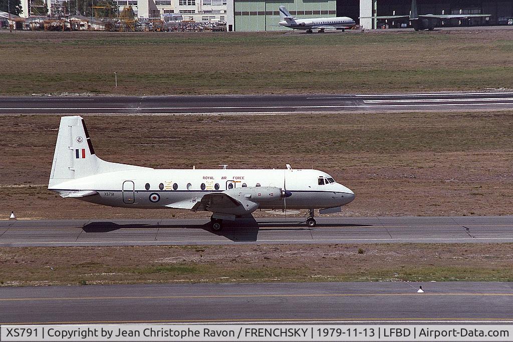 Aircraft XS791, 1964 Hawker Siddeley HS-748 Andover CC2, c/n 1563, Royal Air Force, preserved Bruntingthorpe UK, at LFBD, photo by Jean Christophe Ravon / FRENCHSKY