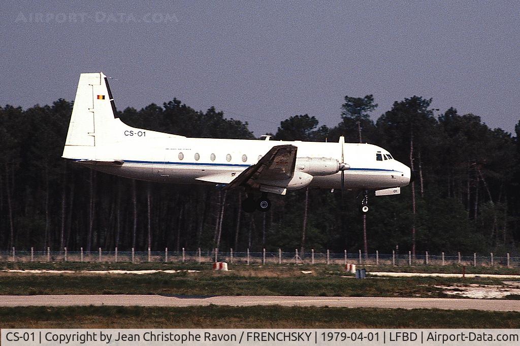 Aircraft CS-01, 1976 Hawker Siddeley HS.748 Series 2A, c/n 1741, Belgian Air Force, at LFBD, photo by Jean Christophe Ravon / FRENCHSKY