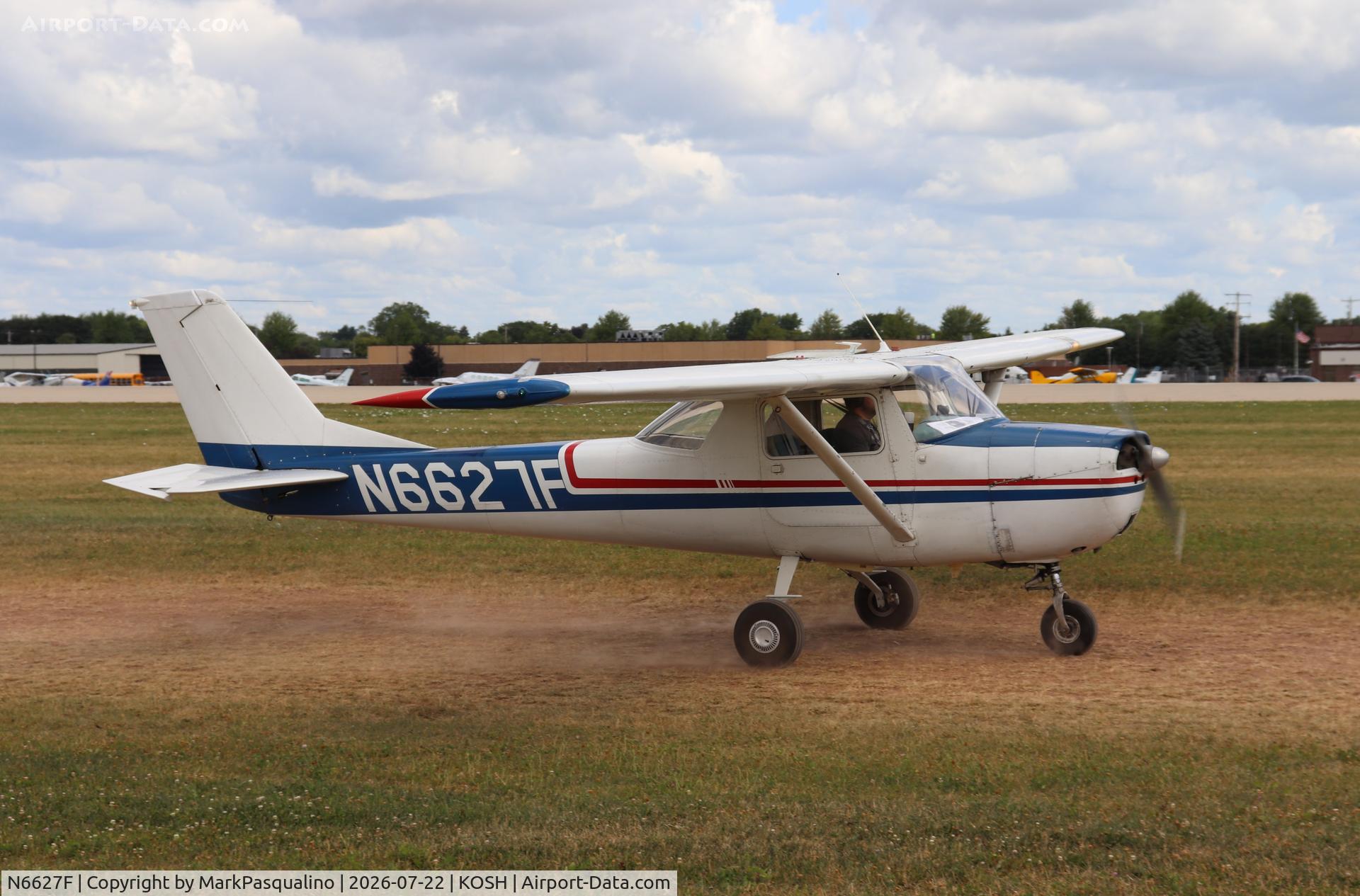 Aircraft N6627F, 1966 Cessna 150F, c/n 15063227, Cessna 150F, at KOSH, photo by MarkPasqualino