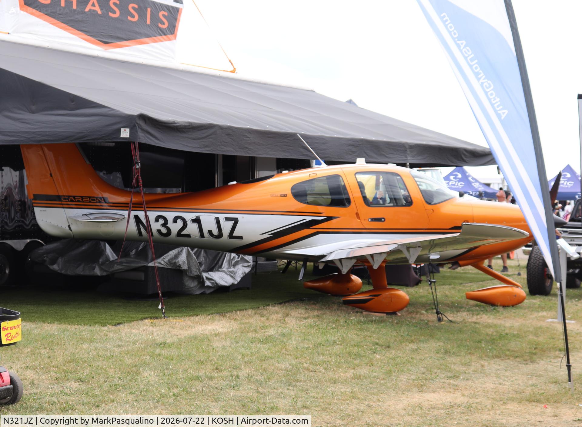 Aircraft N321JZ, 2026 Cirrus Design Corp SR22T, c/n 11432, Cirrus SR22T, at KOSH, photo by MarkPasqualino