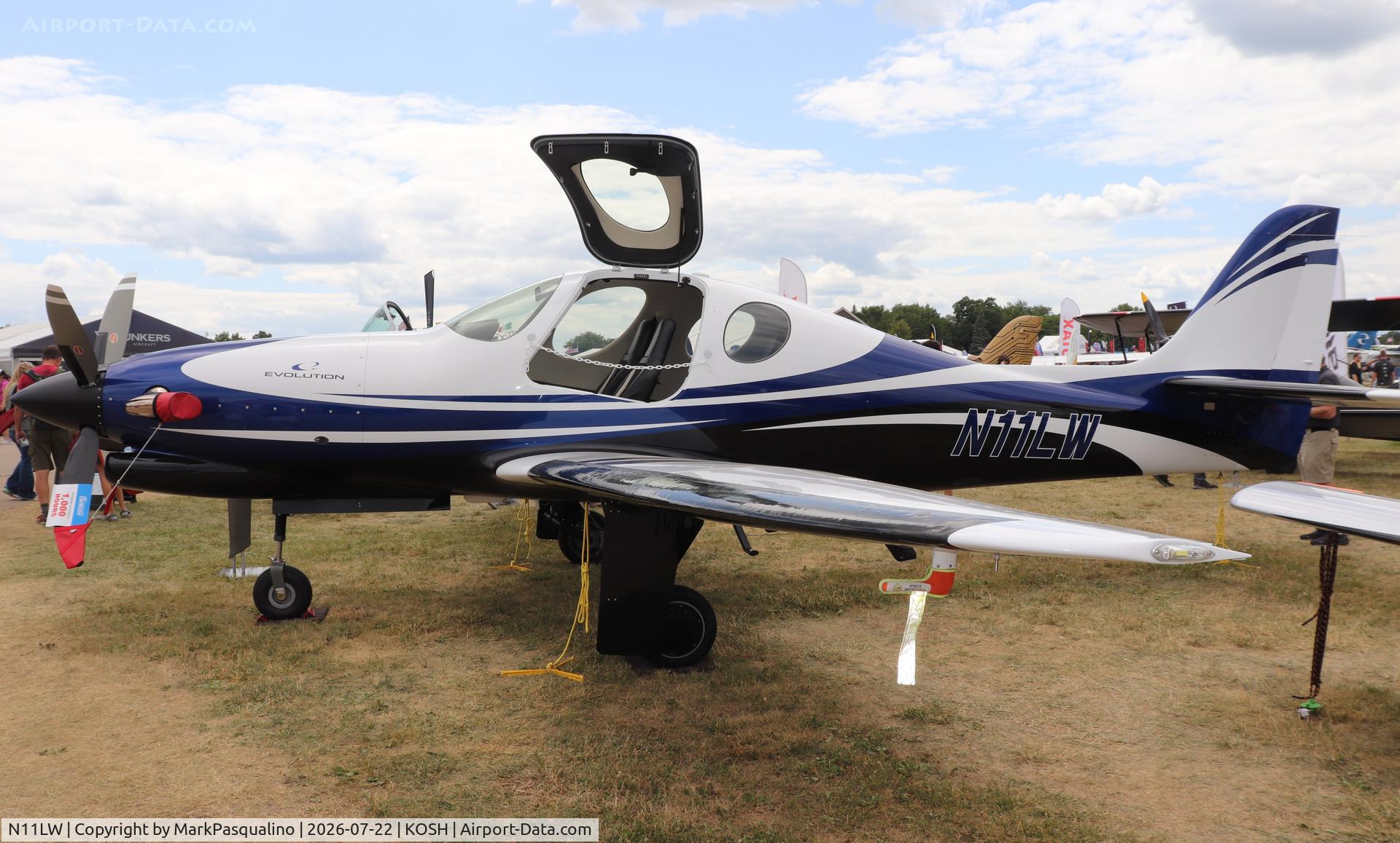 Aircraft N11LW, Evolution Turbine Evolution, c/n EVO-072, Turbine Evolution, at KOSH, photo by MarkPasqualino