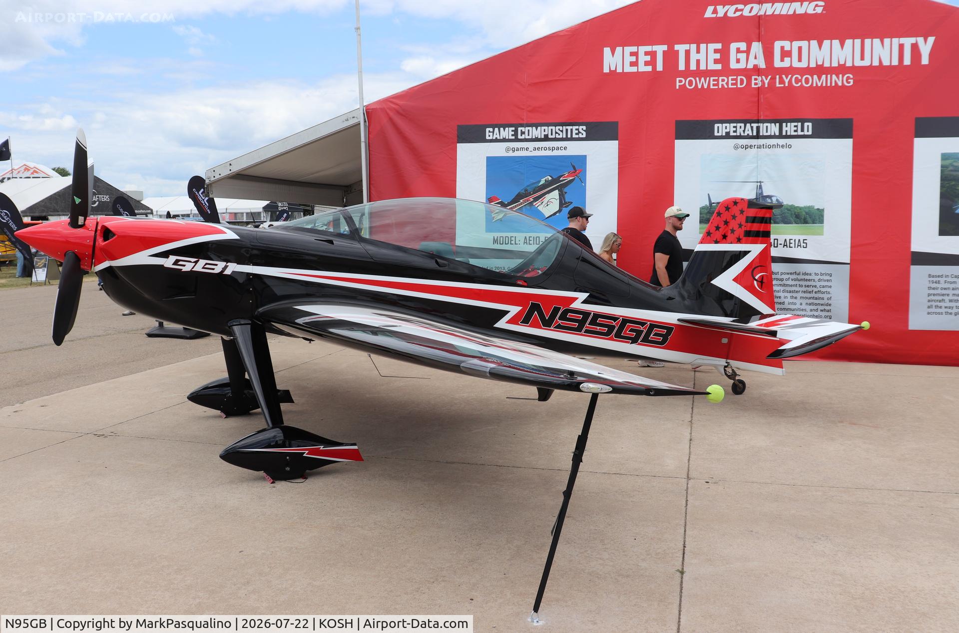 Aircraft N95GB, 2025 Game Composites GB1 Gamebird, c/n 0114, Game Composites GB1 Gamebird, at KOSH, photo by MarkPasqualino