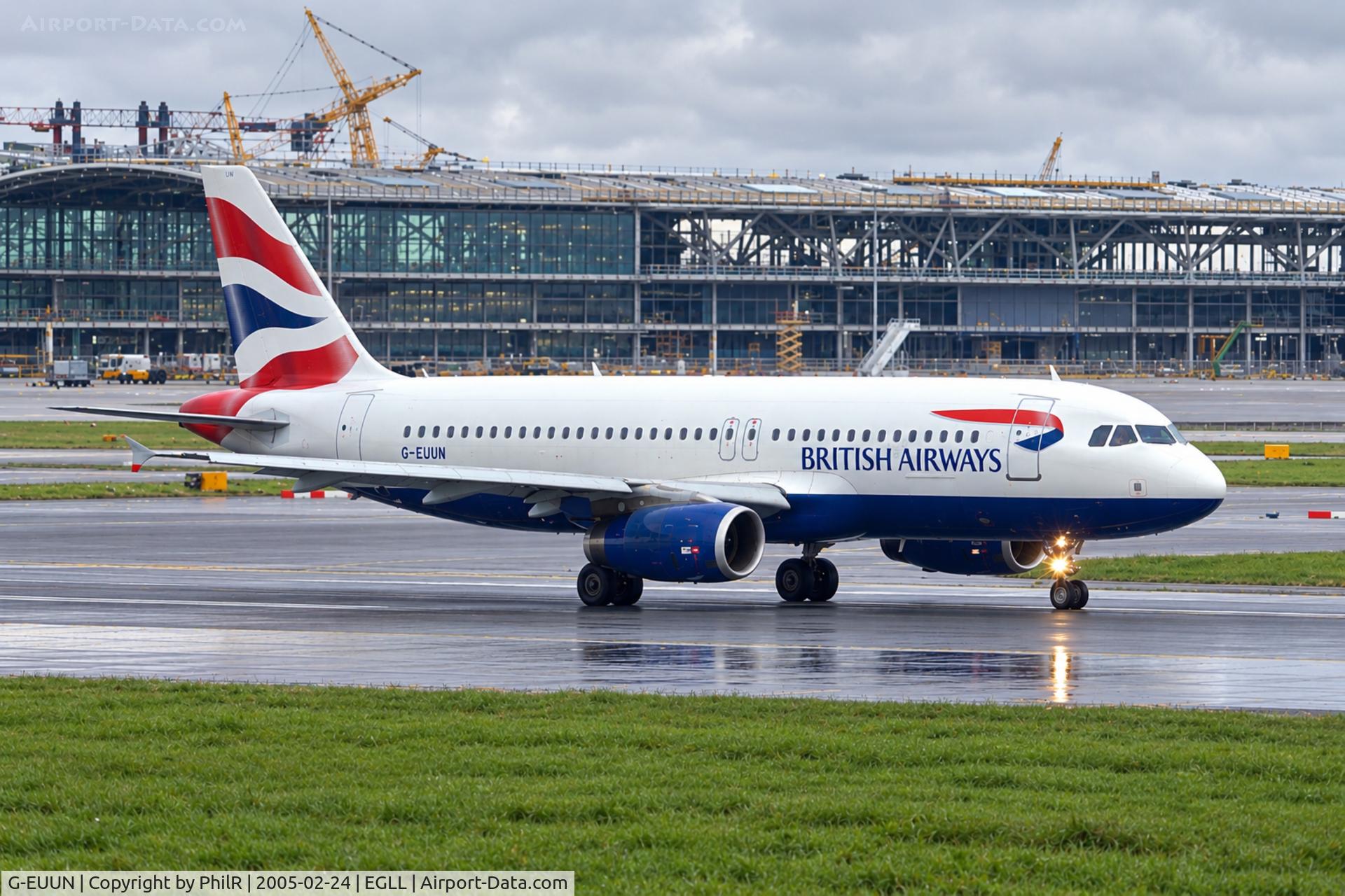 Aircraft G-EUUN, 2003 Airbus A320-232, c/n 1910, G-EUUN 2002 A320-200 BA LHR, at EGLL, photo by PhilR