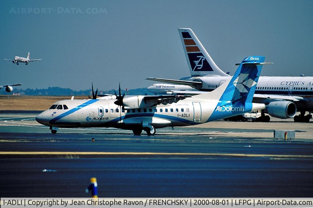 Aircraft I-ADLI, 1997 ATR 42-500, c/n 515, Air Dolomiti, at LFPG, photo by Jean Christophe Ravon / FRENCHSKY