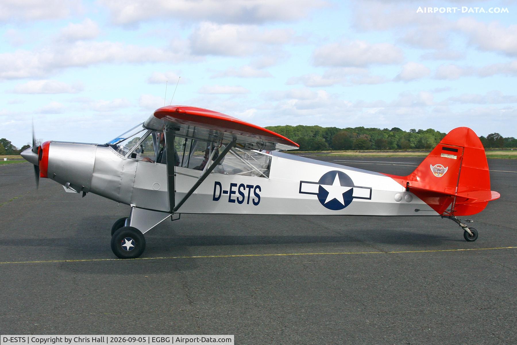 Aircraft D-ESTS, 1962 Piper PA-18-150 Super Cub Super Cub, c/n 18-7893, LAA 80th Anniversary Rally, at EGBG, photo by Chris Hall