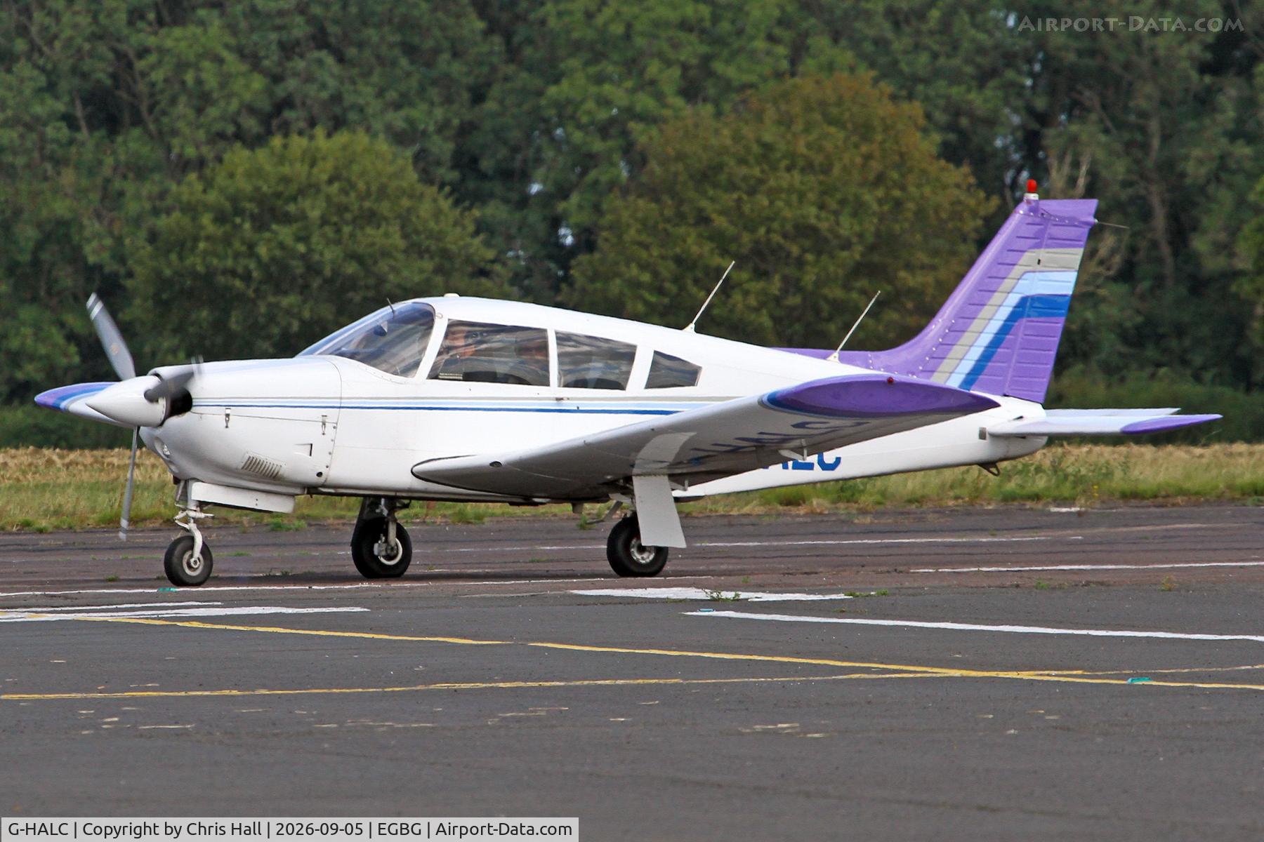 Aircraft G-HALC, 1973 Piper PA-28R-200 Cherokee Arrow, c/n 28R-7335042, LAA 80th Anniversary Rally, at EGBG, photo by Chris Hall