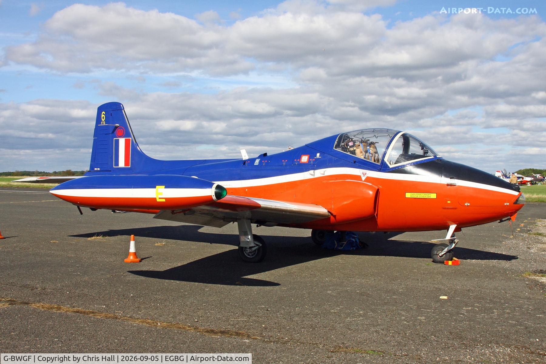 Aircraft G-BWGF, 1970 BAC 84 Jet Provost T.5A, c/n EEP/JP/989, LAA 80th Anniversary Rally, at EGBG, photo by Chris Hall