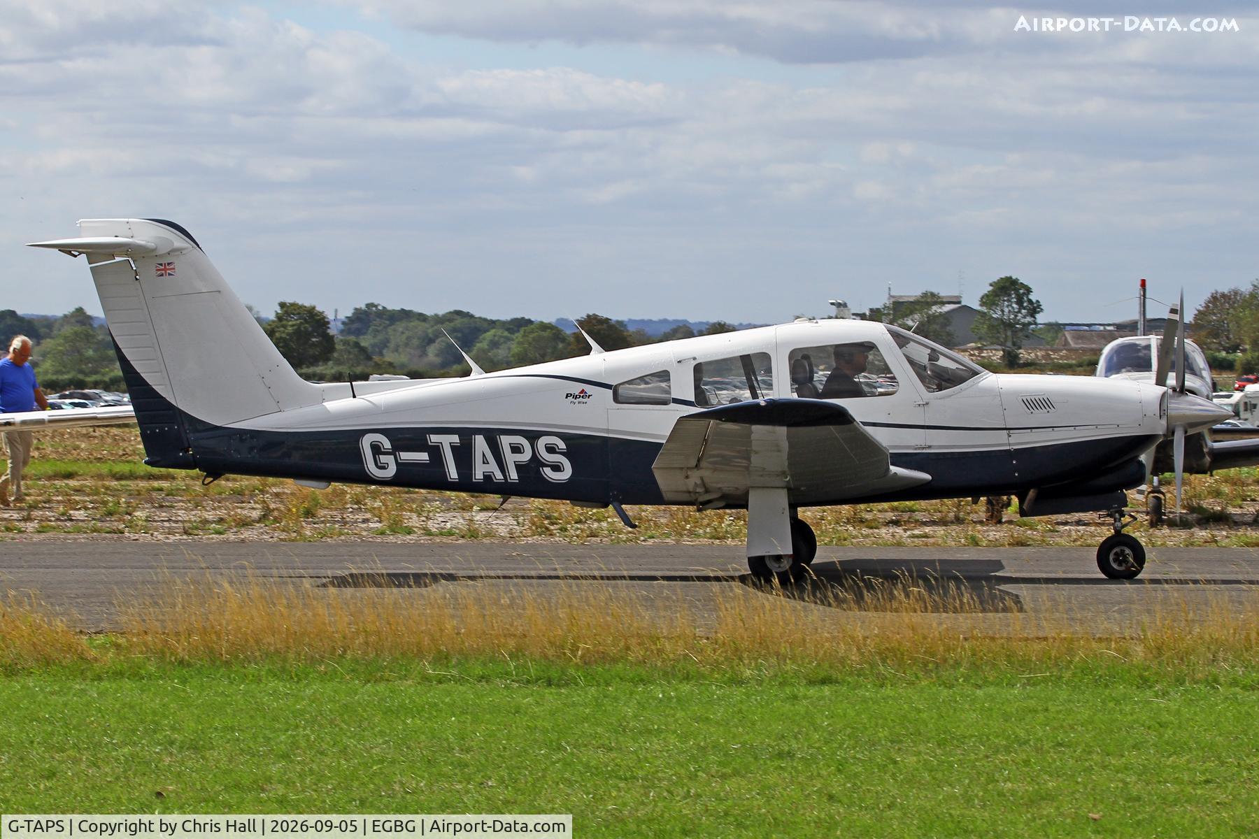 Aircraft G-TAPS, 1981 Piper PA-28RT-201T Turbo Arrow IV, c/n 28R-8131080, LAA 80th Anniversary Rally, at EGBG, photo by Chris Hall
