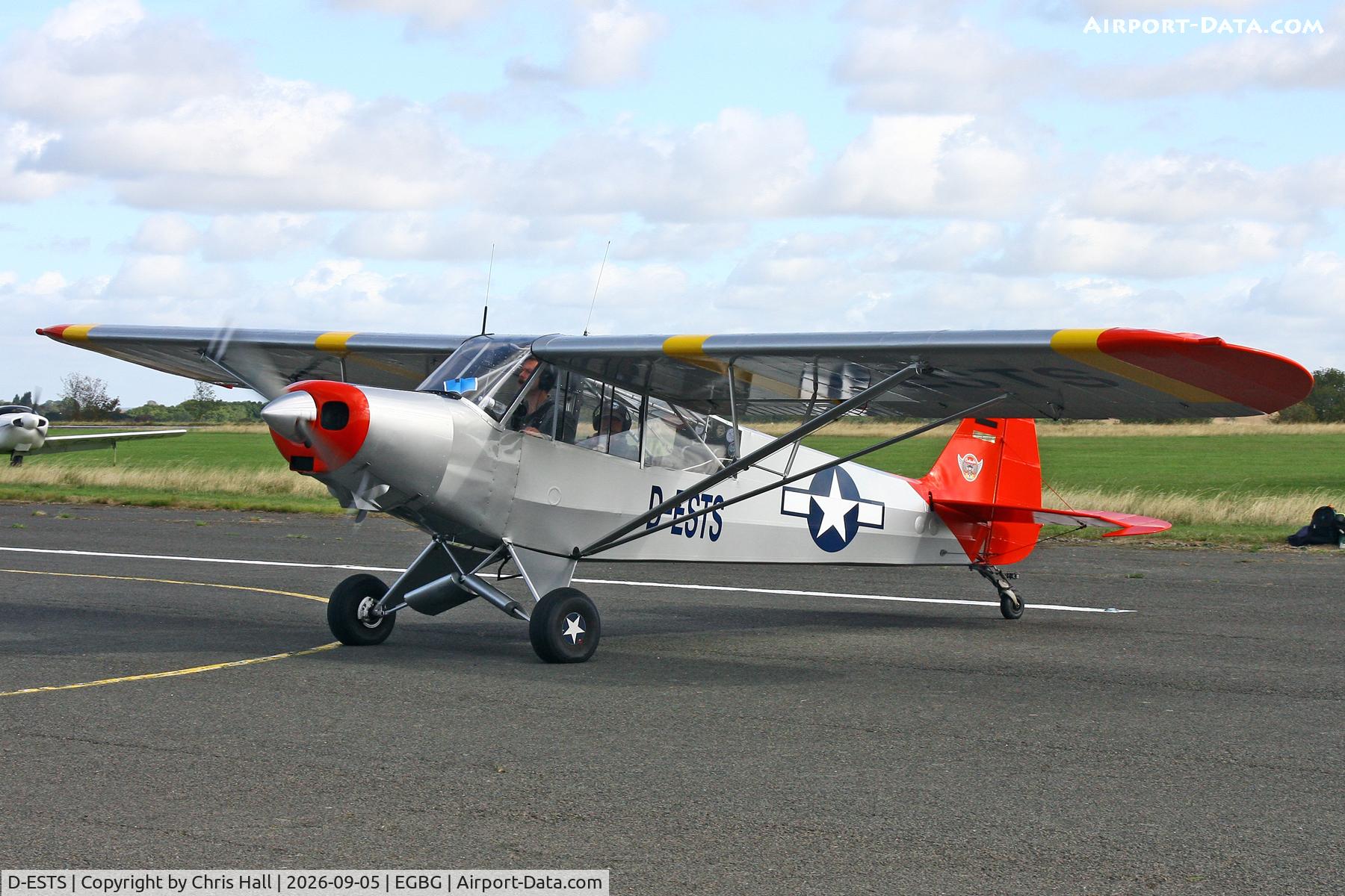 Aircraft D-ESTS, 1962 Piper PA-18-150 Super Cub Super Cub, c/n 18-7893, LAA 80th Anniversary Rally, at EGBG, photo by Chris Hall