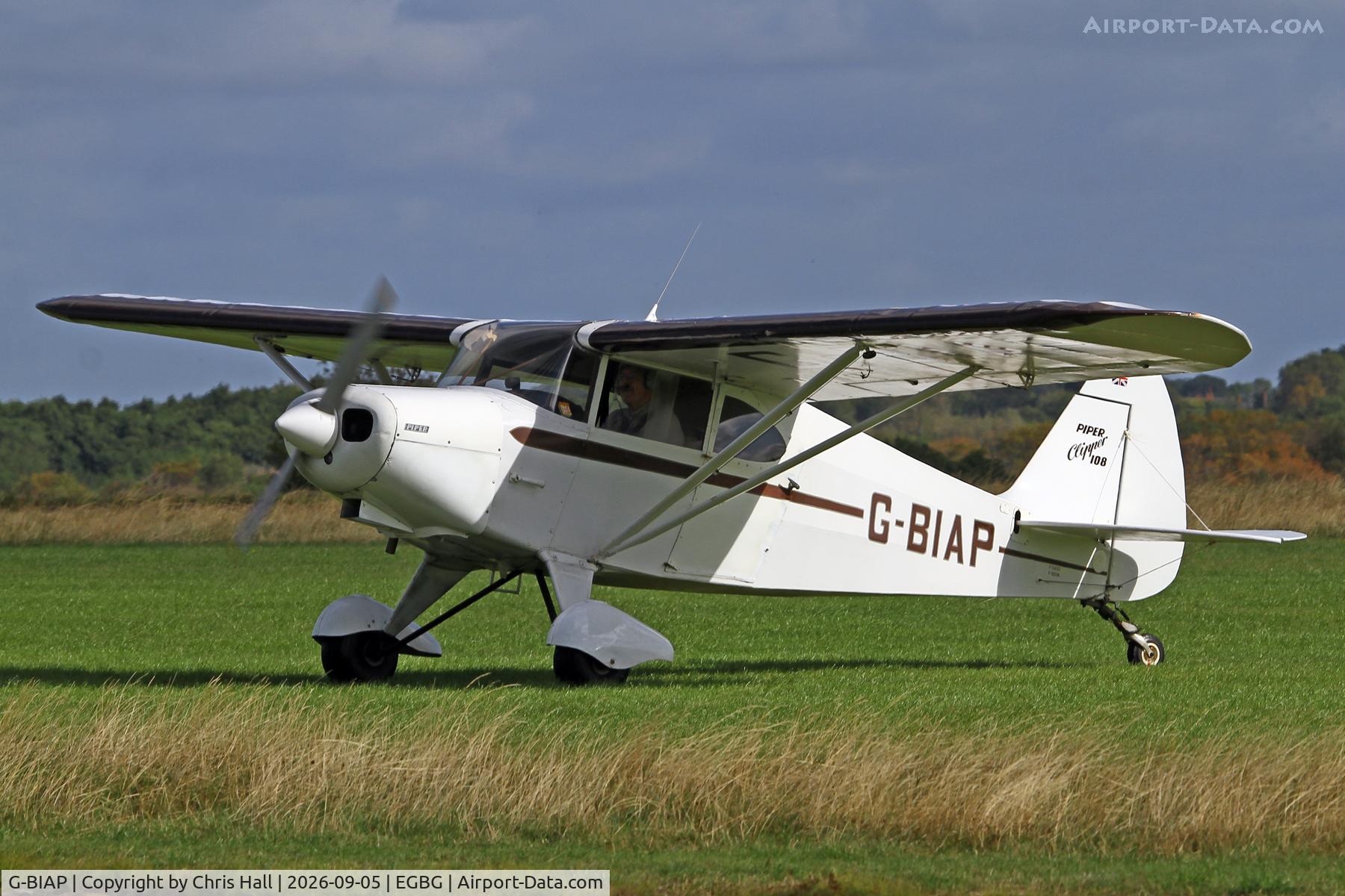 Aircraft G-BIAP, 1950 Piper PA-16 Clipper Clipper, c/n 16-732, LAA 80th Anniversary Rally, at EGBG, photo by Chris Hall