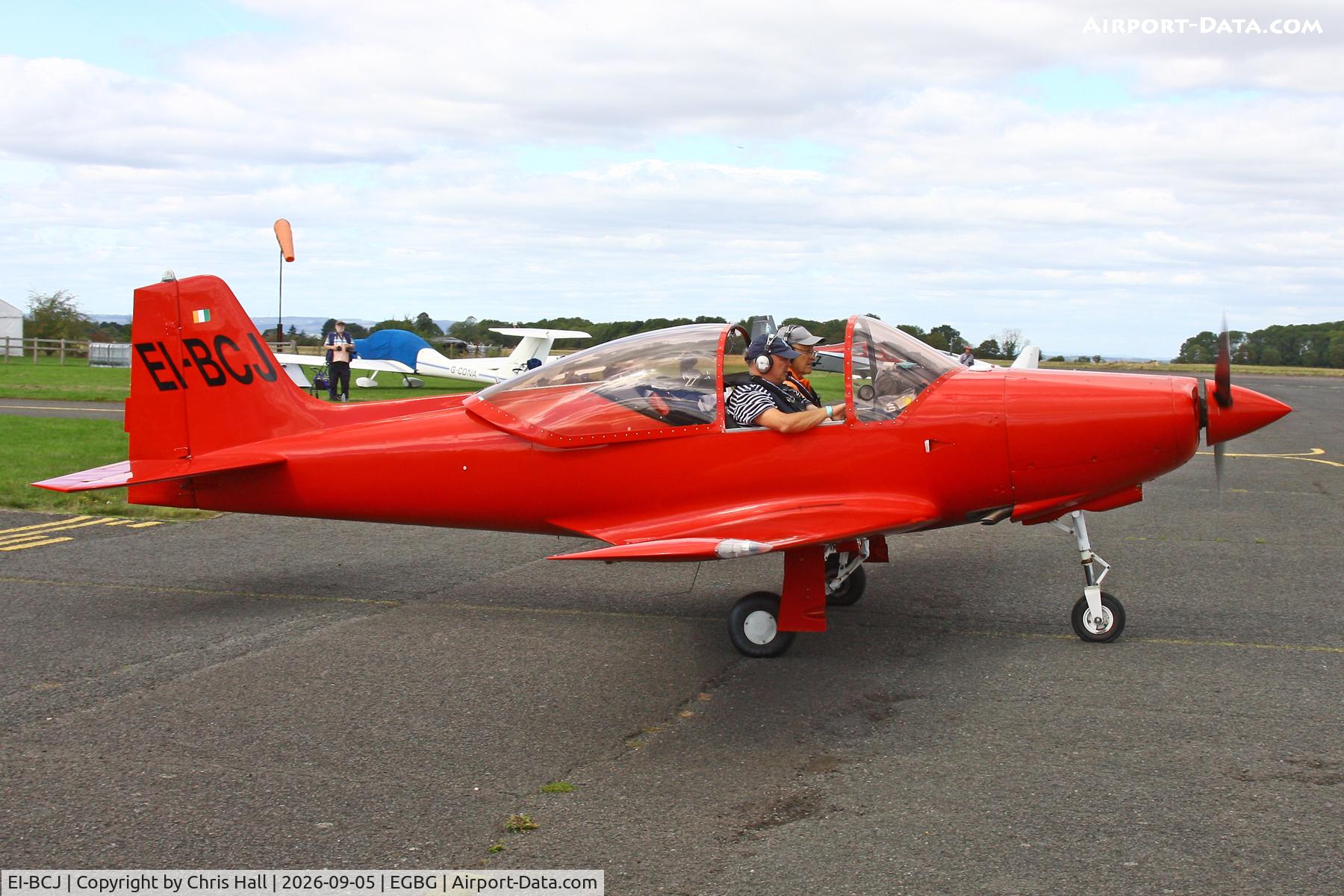 Aircraft EI-BCJ, 1959 Aeromere F-8L Falco III, c/n 204, LAA 80th Anniversary Rally, at EGBG, photo by Chris Hall
