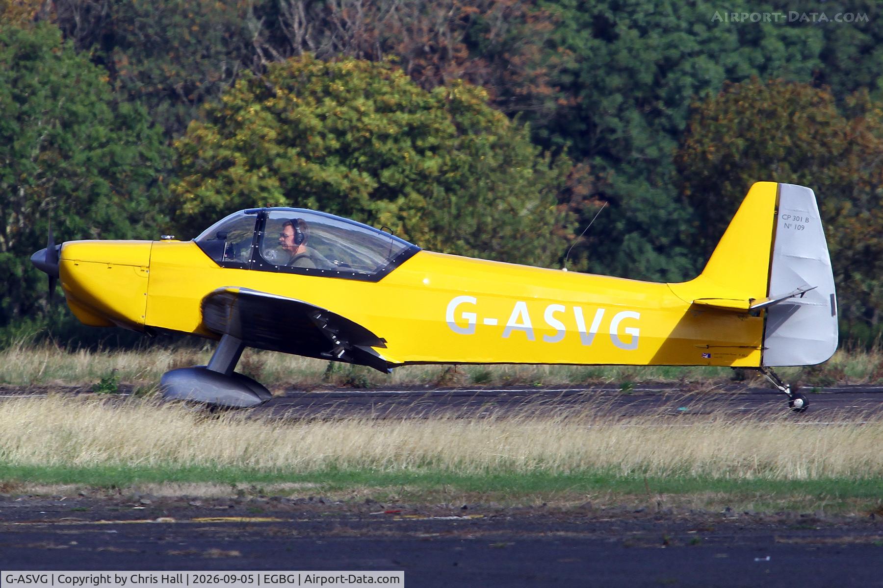 Aircraft G-ASVG, 1958 Piel CP-301B Emeraude, c/n 109, LAA 80th Anniversary Rally, at EGBG, photo by Chris Hall