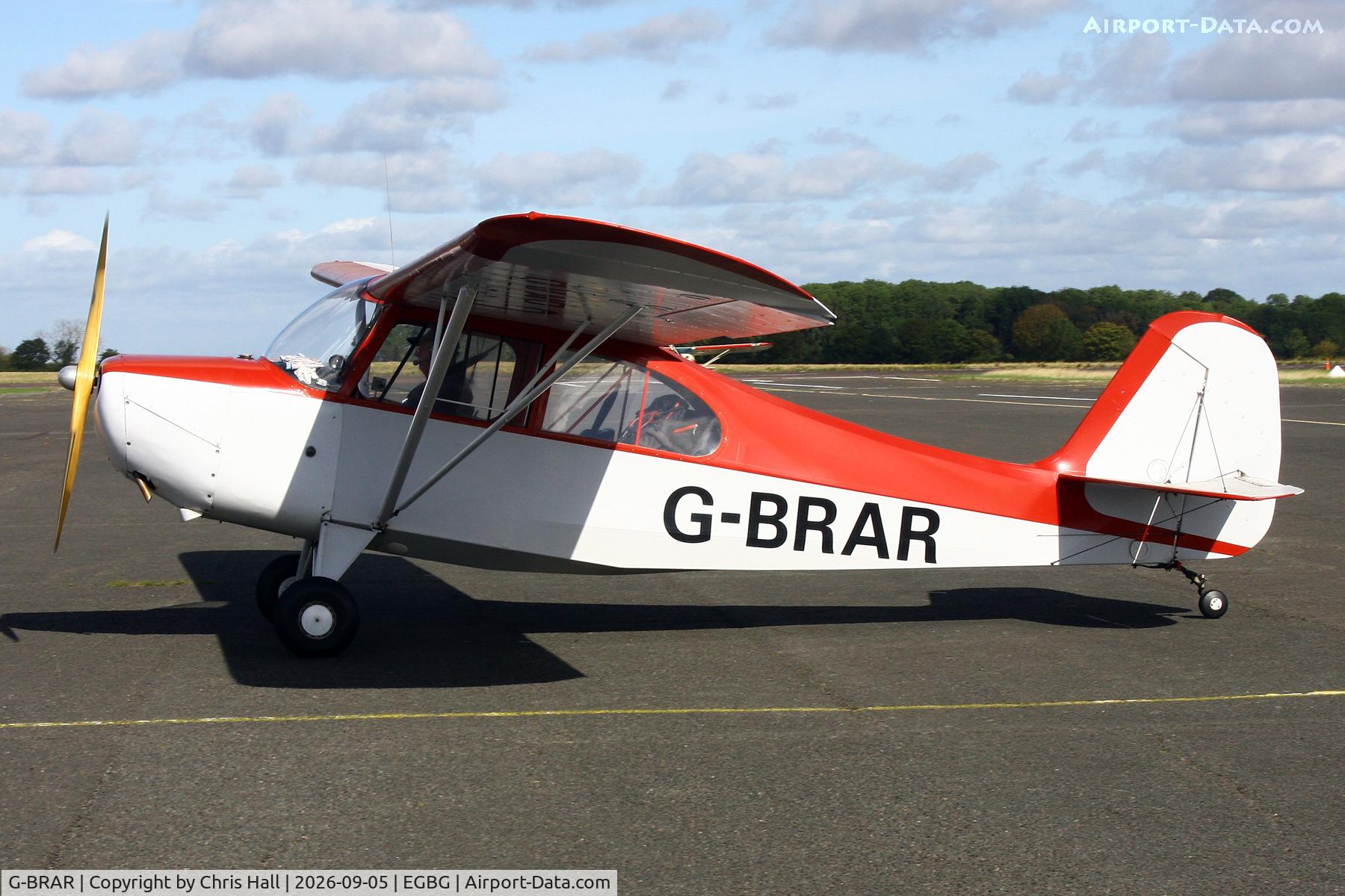 Aircraft G-BRAR, 1946 Aeronca 7AC Champion, c/n 7AC-6564, LAA 80th Anniversary Rally, at EGBG, photo by Chris Hall