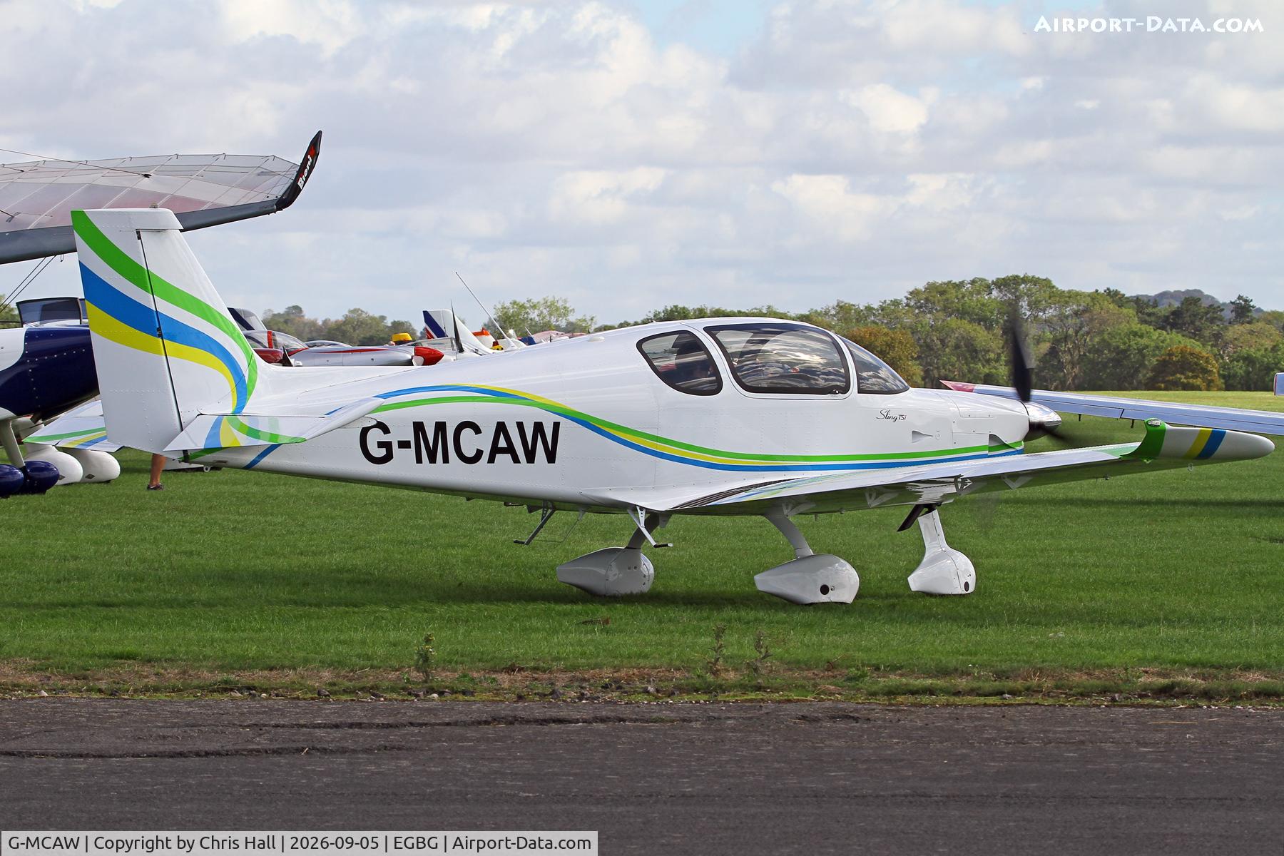Aircraft G-MCAW, 2024 Sling Aircraft Sling 4 TSI, c/n LAA 400A-15853, LAA 80th Anniversary Rally, at EGBG, photo by Chris Hall