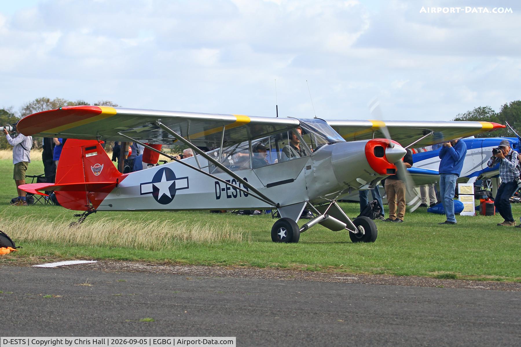 Aircraft D-ESTS, 1962 Piper PA-18-150 Super Cub Super Cub, c/n 18-7893, LAA 80th Anniversary Rally, at EGBG, photo by Chris Hall