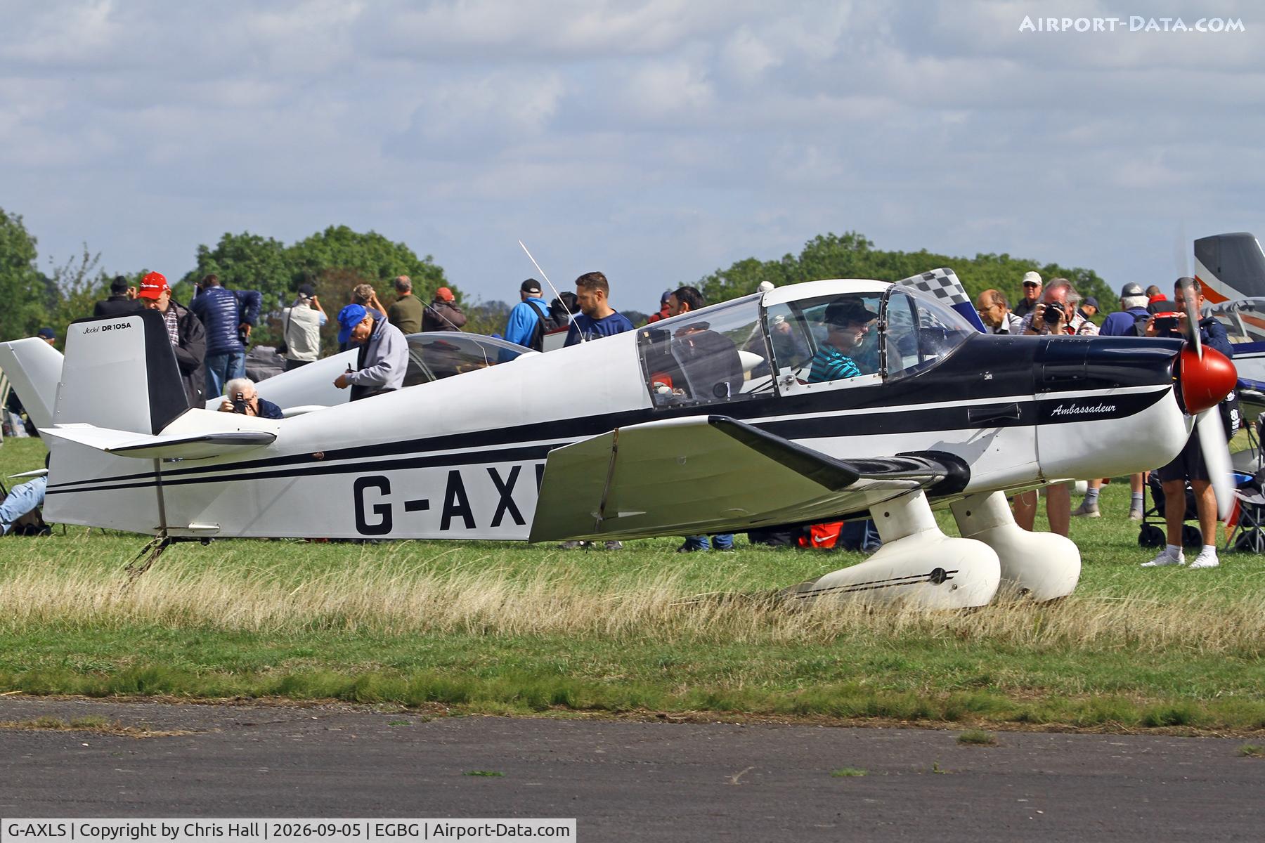 Aircraft G-AXLS, 1959 Jodel DR-105A Ambassadeur, c/n 86, LAA 80th Anniversary Rally, at EGBG, photo by Chris Hall