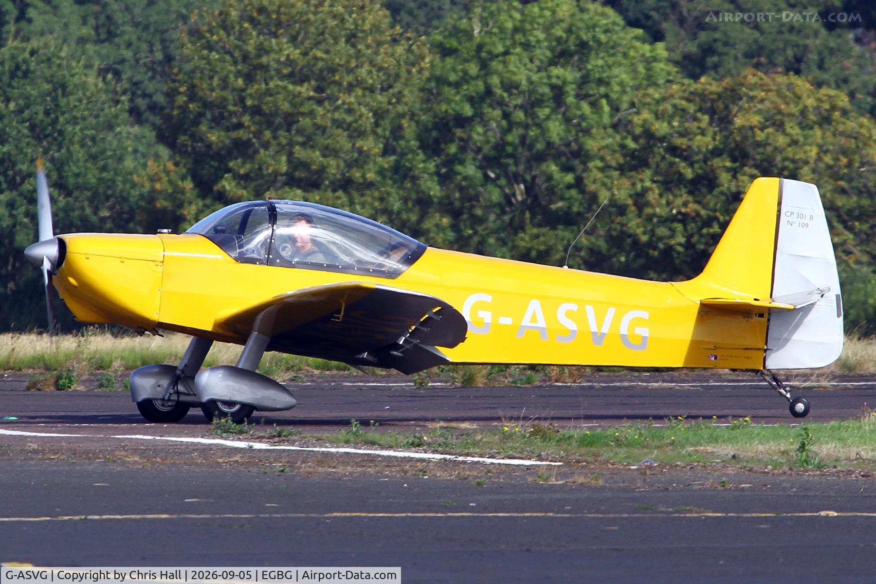 Aircraft G-ASVG, 1958 Piel CP-301B Emeraude, c/n 109, LAA 80th Anniversary Rally, at EGBG, photo by Chris Hall