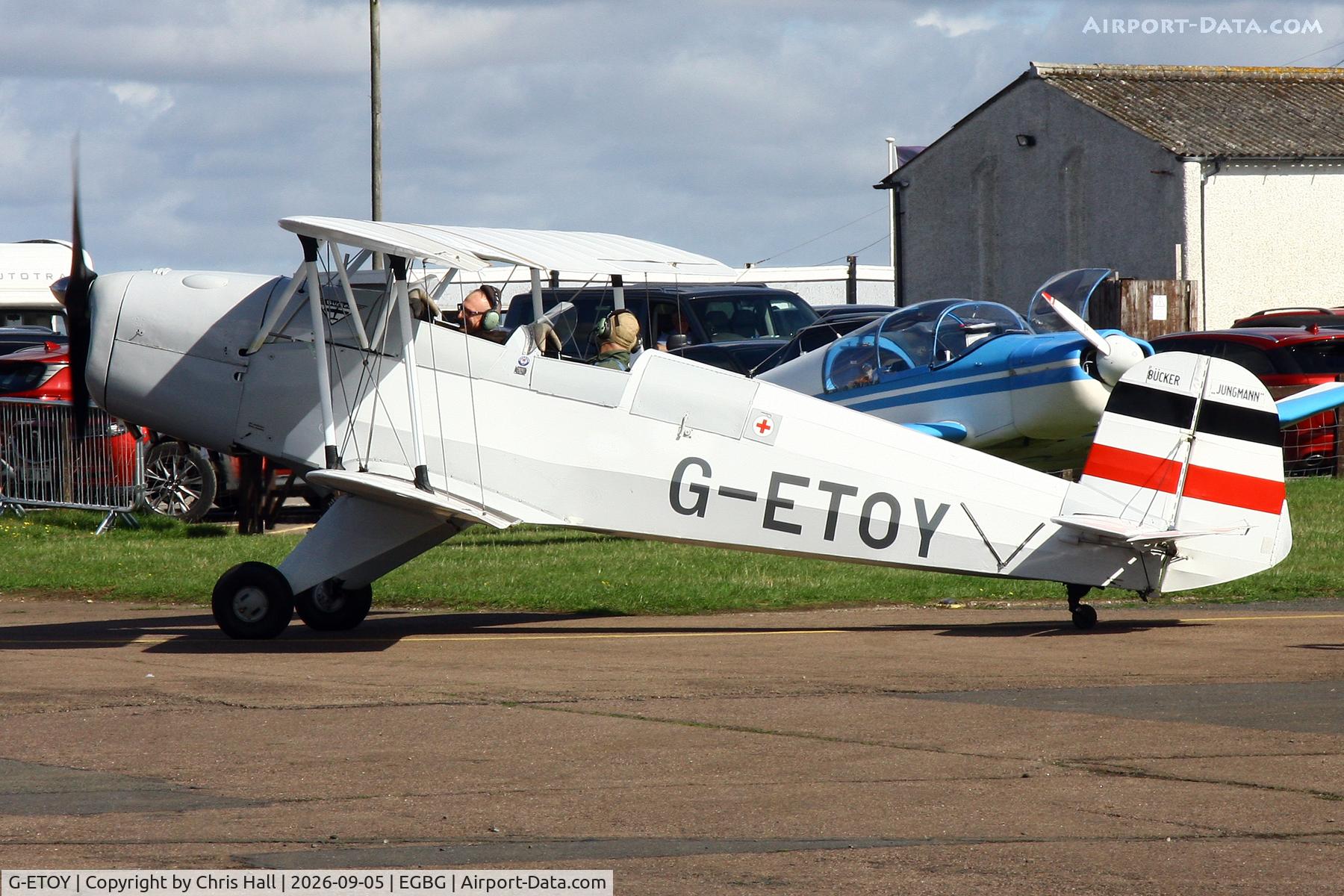 Aircraft G-ETOY, CASA 1-131E Jungmann, c/n 2151, LAA 80th Anniversary Rally, at EGBG, photo by Chris Hall