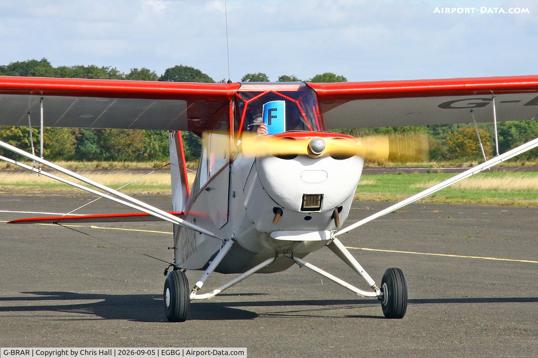 Aircraft G-BRAR, 1946 Aeronca 7AC Champion, c/n 7AC-6564, LAA 80th Anniversary Rally, at EGBG, photo by Chris Hall
