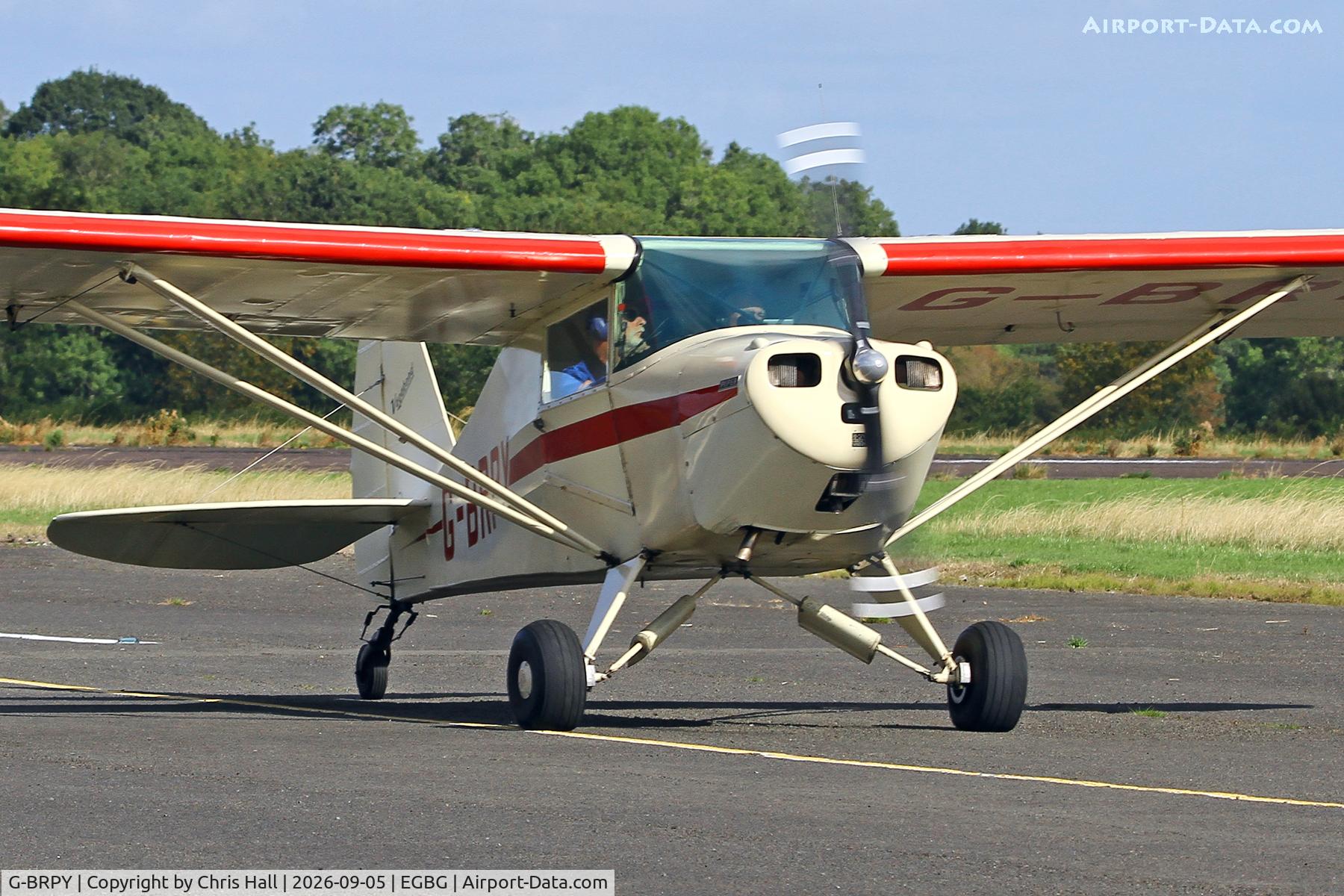 Aircraft G-BRPY, 1948 Piper PA-15 Vagabond Vagabond, c/n 15-141, LAA 80th Anniversary Rally, at EGBG, photo by Chris Hall