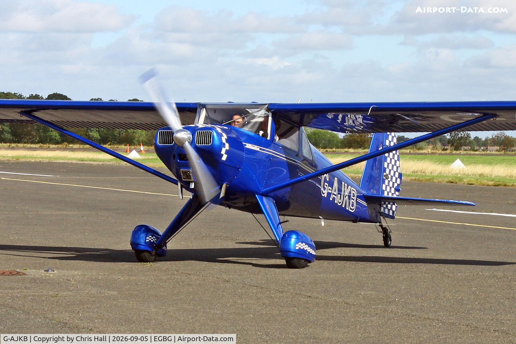 Aircraft G-AJKB, 1946 Luscombe 8E Silvaire, c/n 3058, LAA 80th Anniversary Rally, at EGBG, photo by Chris Hall