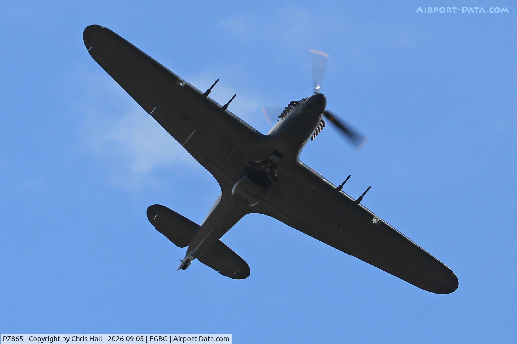 Aircraft PZ865, 1944 Hawker Hurricane IIC, c/n PZ865, LAA 80th Anniversary Rally, at EGBG, photo by Chris Hall
