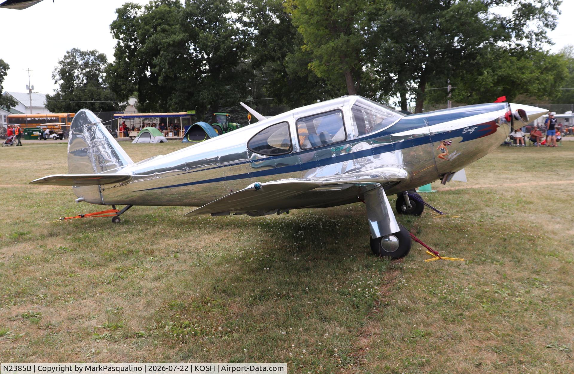 Aircraft N2385B, 1948 Temco GC-1B Swift, c/n 3685, Swift GC-1B, at KOSH, photo by MarkPasqualino