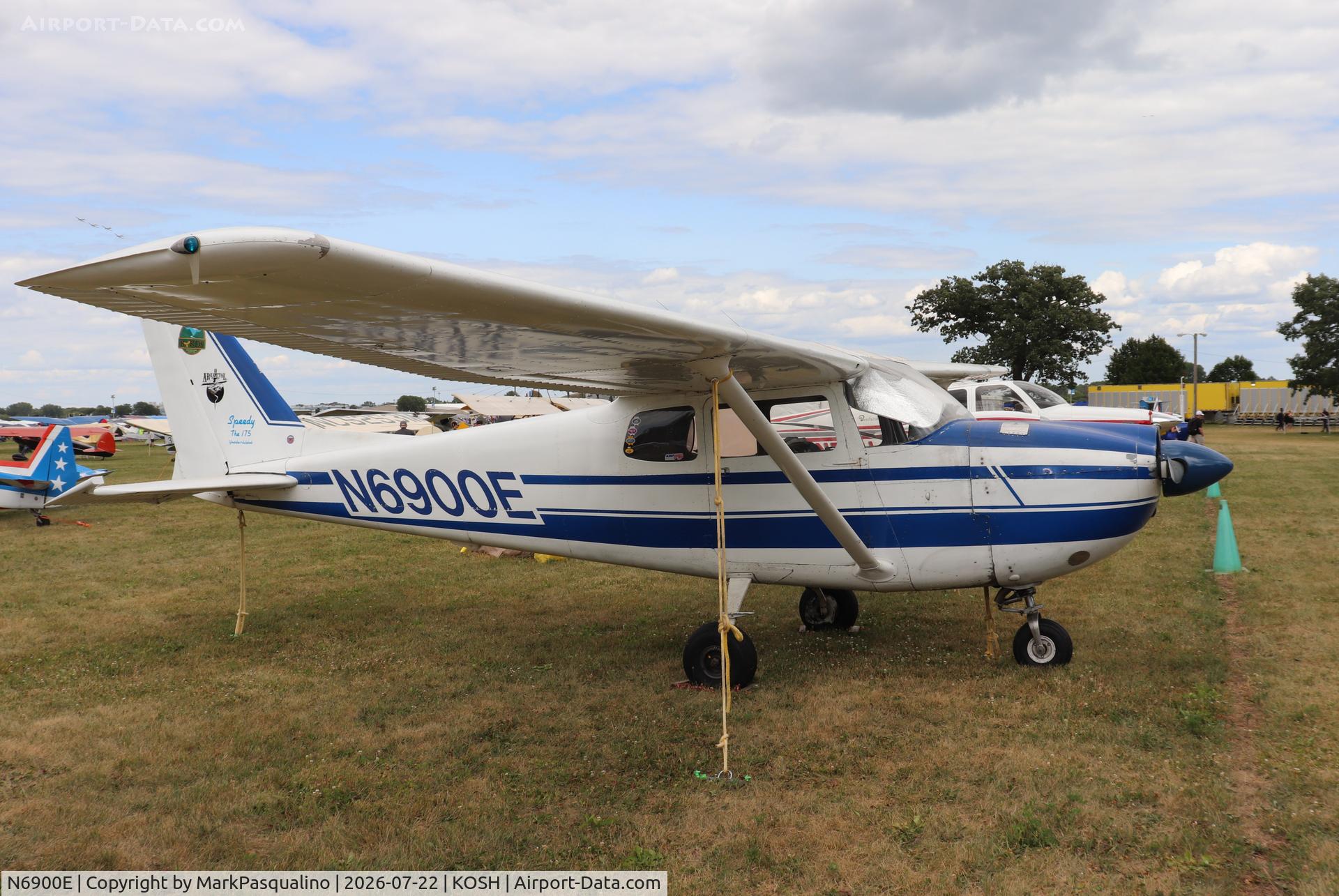 Aircraft N6900E, 1959 Cessna 175A Skylark, c/n 56400, Cessna 175A, at KOSH, photo by MarkPasqualino