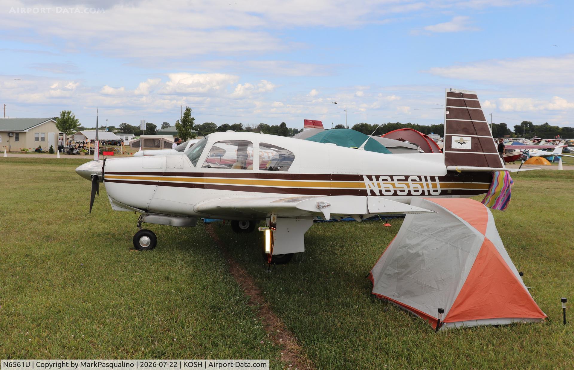 Aircraft N6561U, 1962 Mooney M20C Ranger, c/n 2343, Mooney M20C, at KOSH, photo by MarkPasqualino