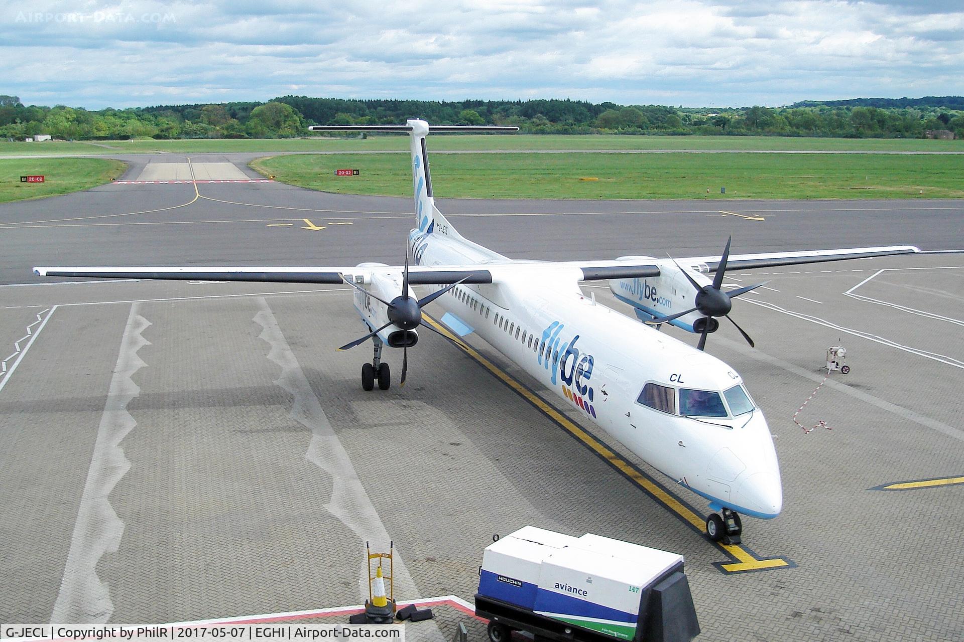 Aircraft G-JECL, 2005 De Havilland Canada DHC-8-402Q Dash 8, c/n 4114, G-JECL 2005 DHC-8-400 Flybe SOU, at EGHI, photo by PhilR