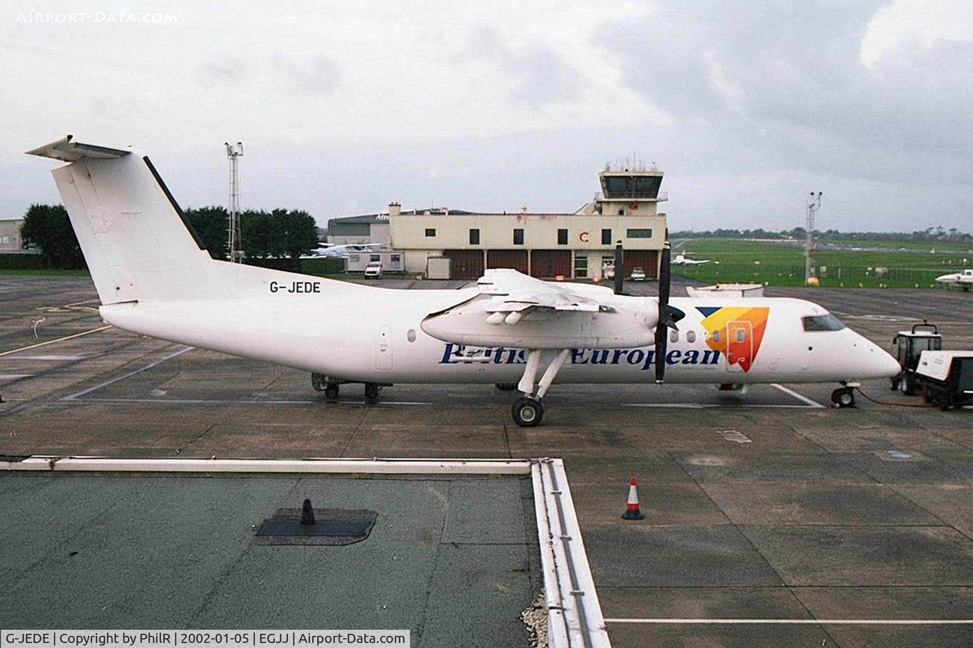 Aircraft G-JEDE, 1999 De Havilland Canada DHC-8-311 Dash 8, c/n 534, G-JEDE 1999 DHC-8 300 British European JER, at EGJJ, photo by PhilR