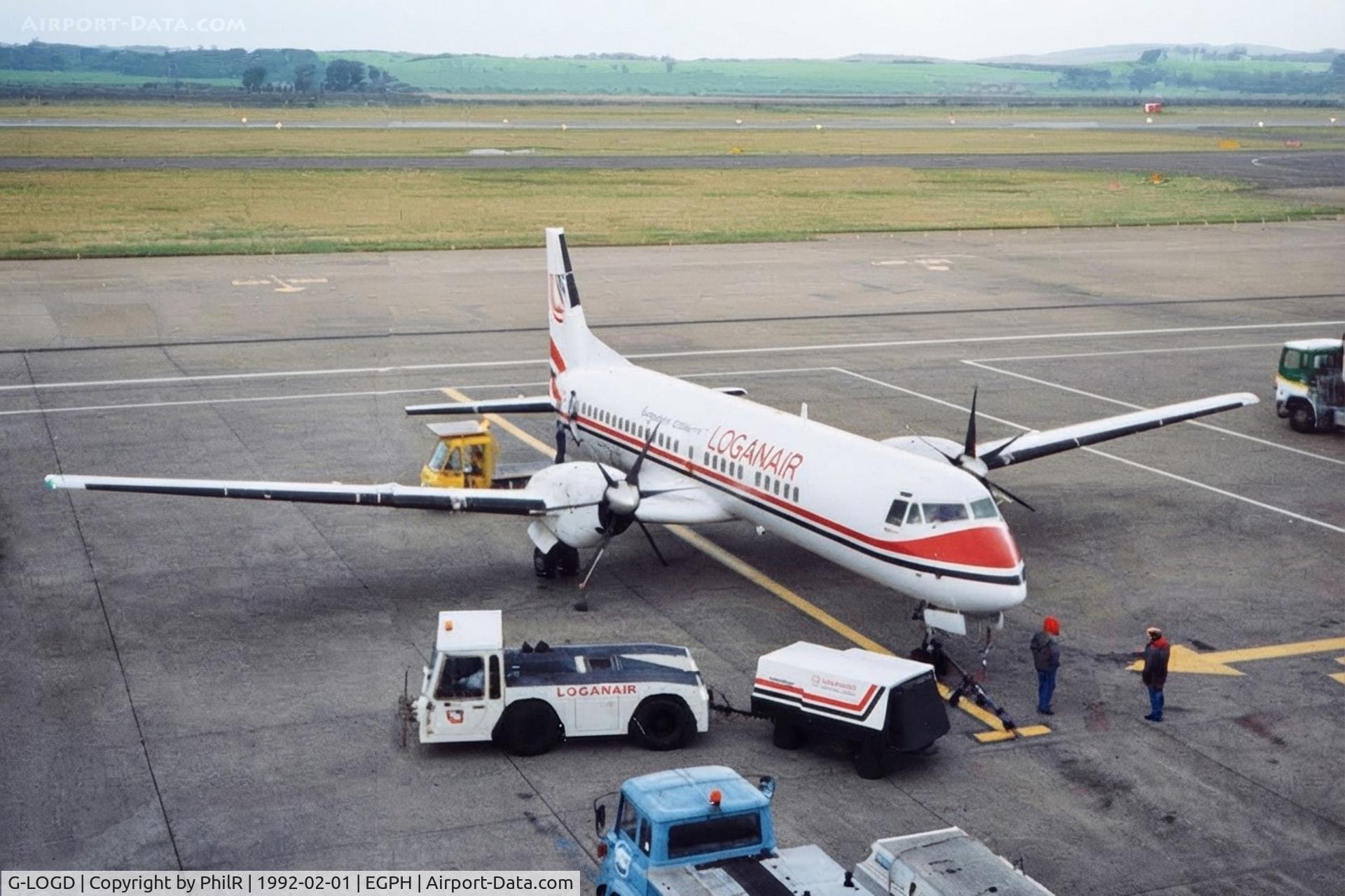 Aircraft G-LOGD, 1989 British Aerospace ATP, c/n 2018, G-LOGD 1989 BAe ATP Loganair EDI, at EGPH, photo by PhilR