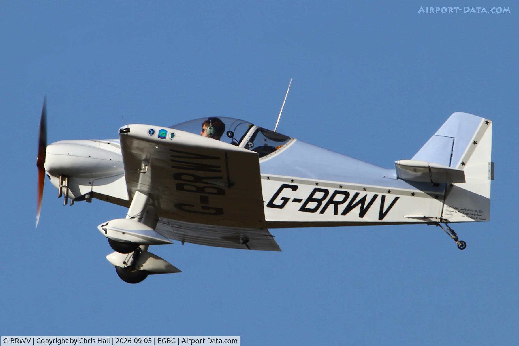 Aircraft G-BRWV, 1991 Brugger MB-2 Colibri, c/n PFA 043-11027, LAA 80th Anniversary Rally, at EGBG, photo by Chris Hall